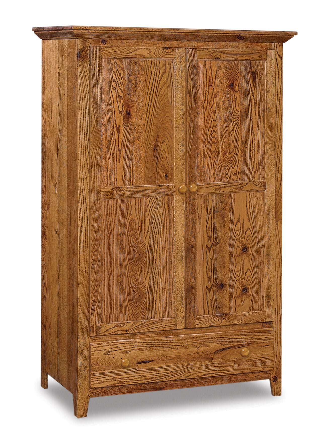 Amish Shaker One Drawer Two Door Wardrobe Armoire