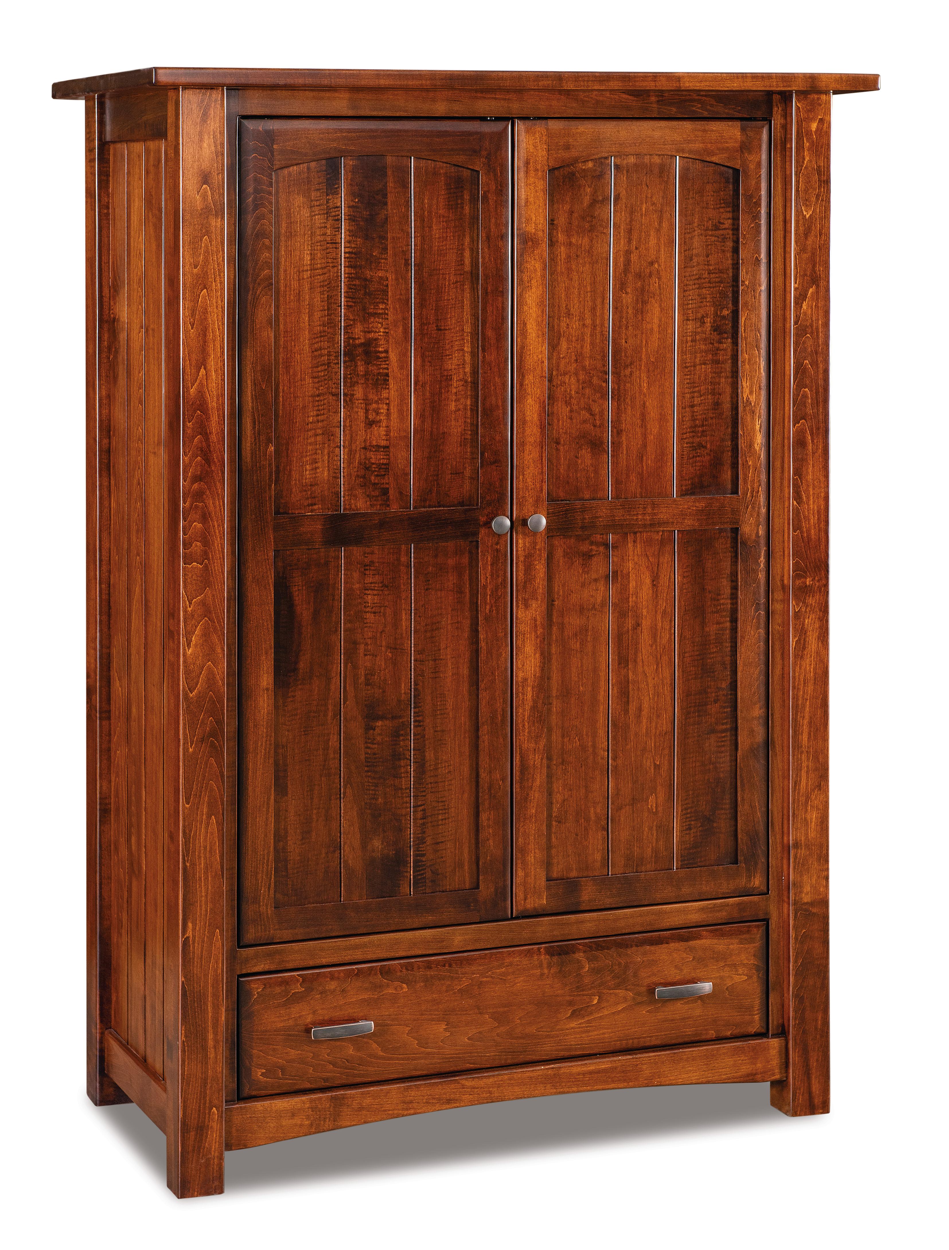 Amish Timbra One Drawer Two Door Wardrobe Armoire