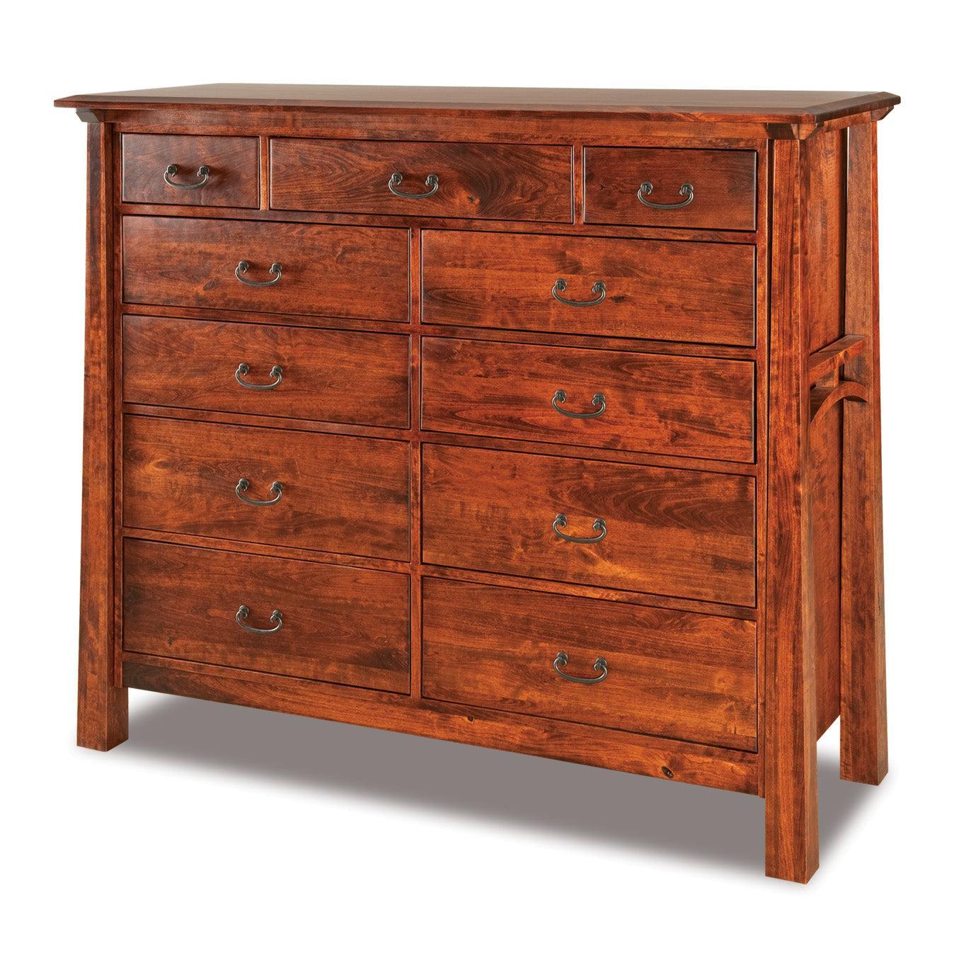 american made amish eleven drawer double chest with large storage space