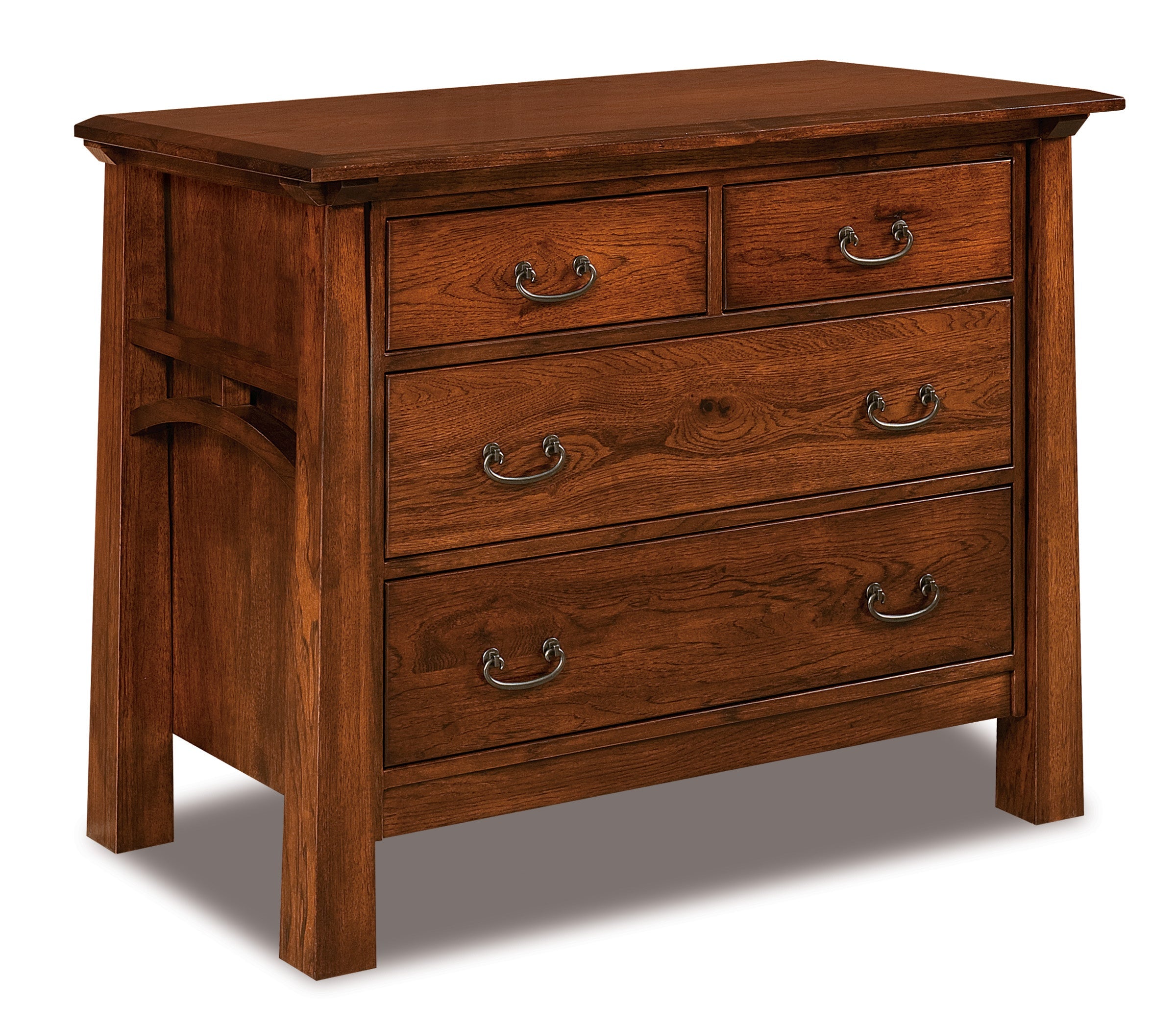 american made amish artesa small four door chest of drawers