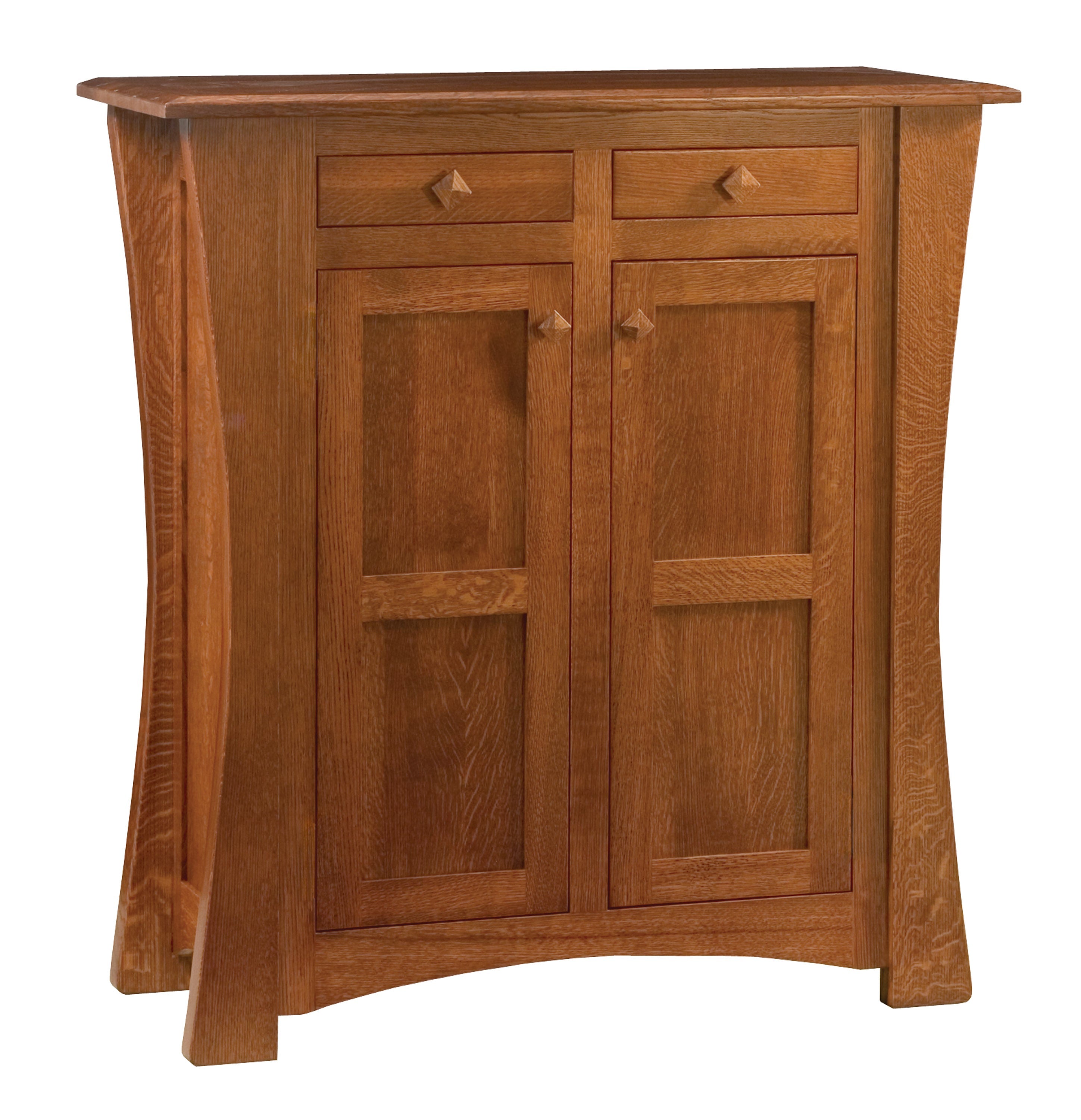 american made amish arts and crafts cabinet with wood doors