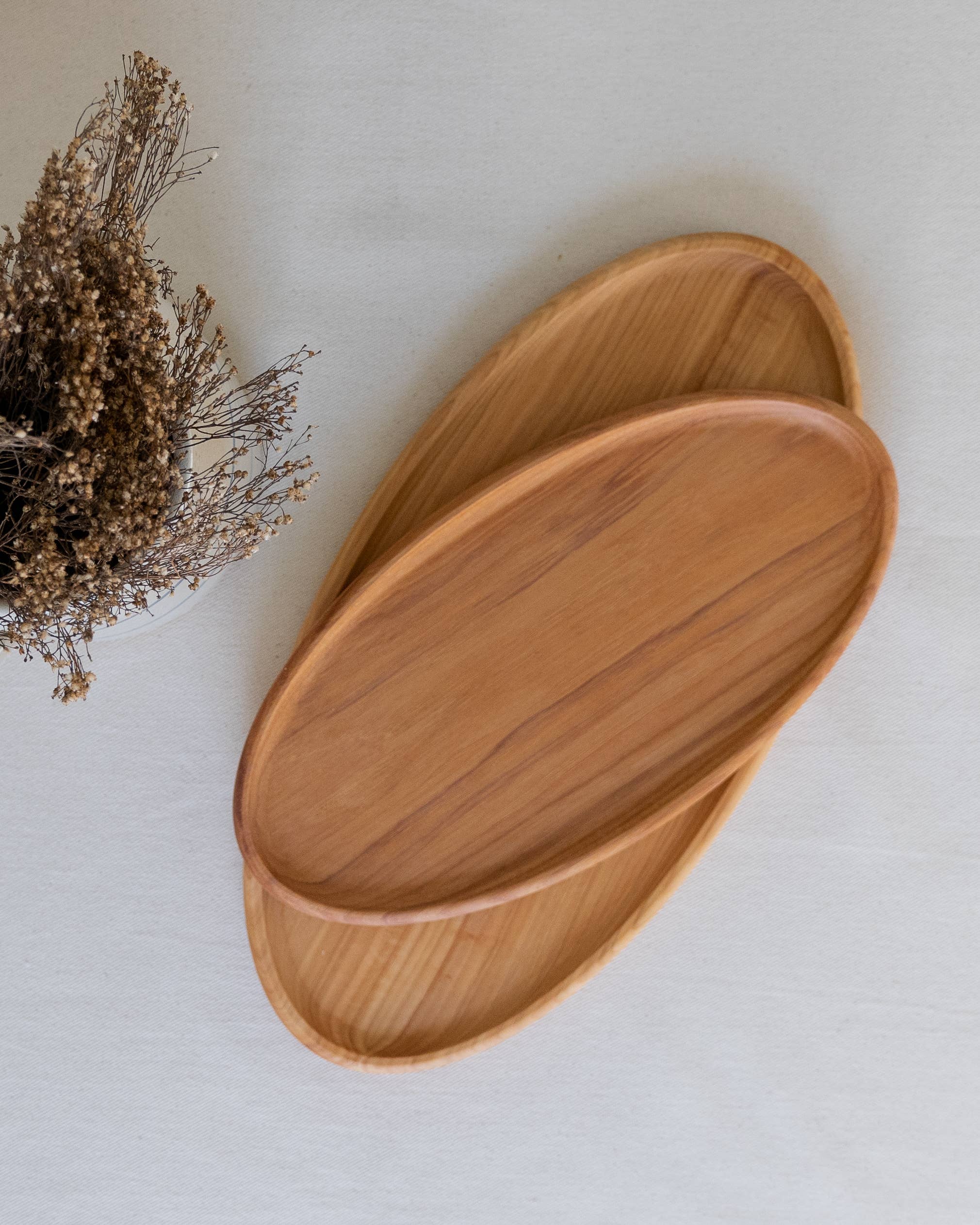 Hilda Oval Wood Serving Platter/Tray