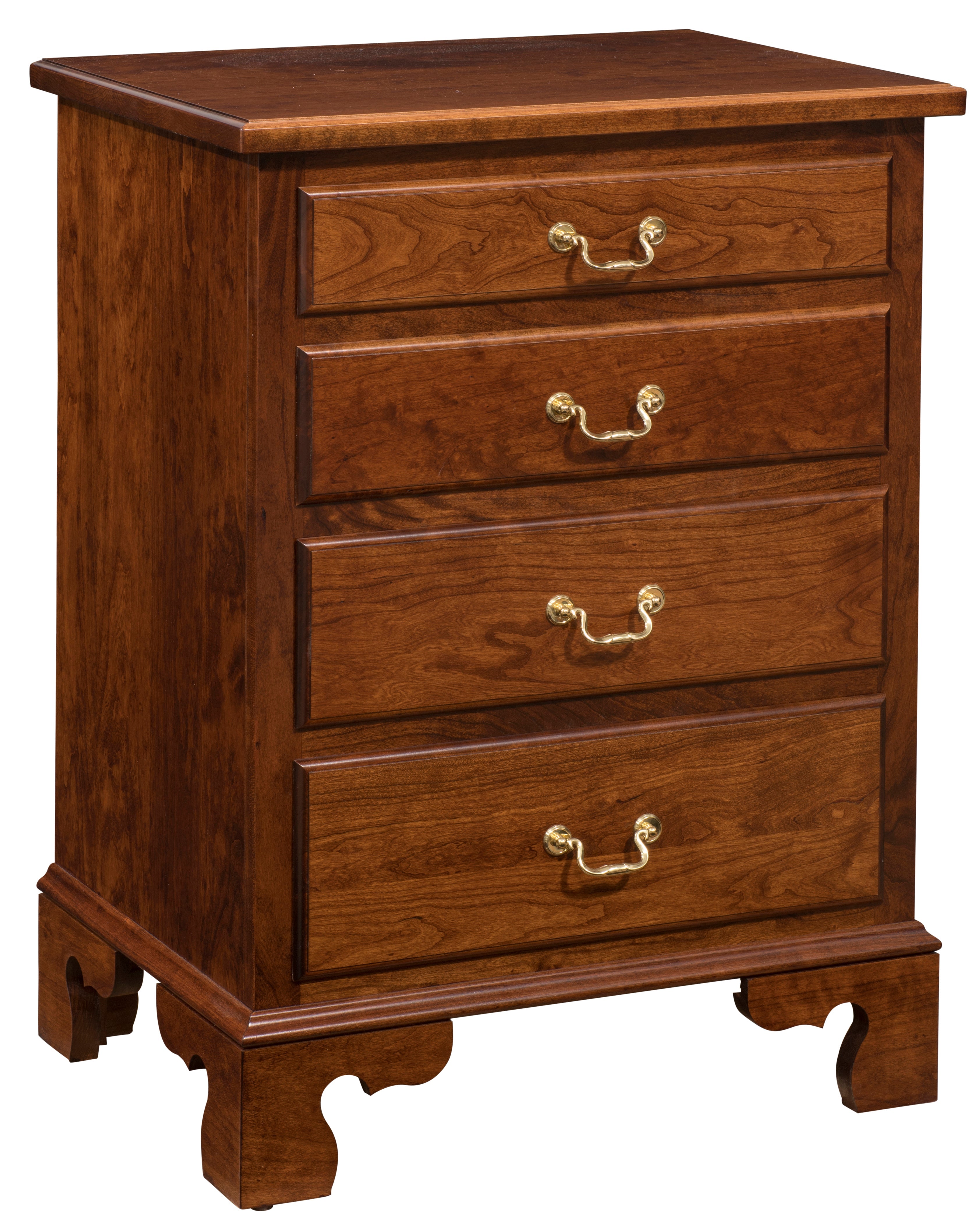 amish williamsburg four drawer nightstand