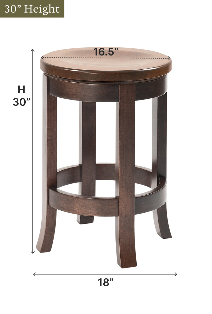 Amish Belmont Swivel Bar Stool