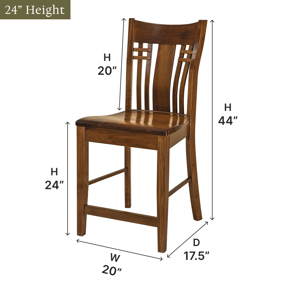 Amish Bennett Bar Chair