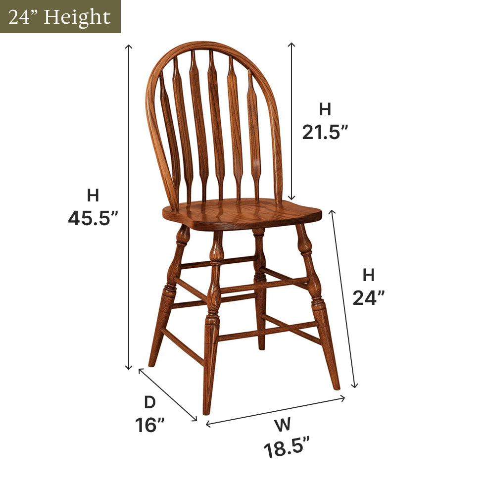 Amish Bent Paddle Bar Chair