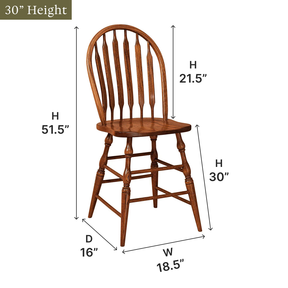 Amish Bent Paddle Bar Chair