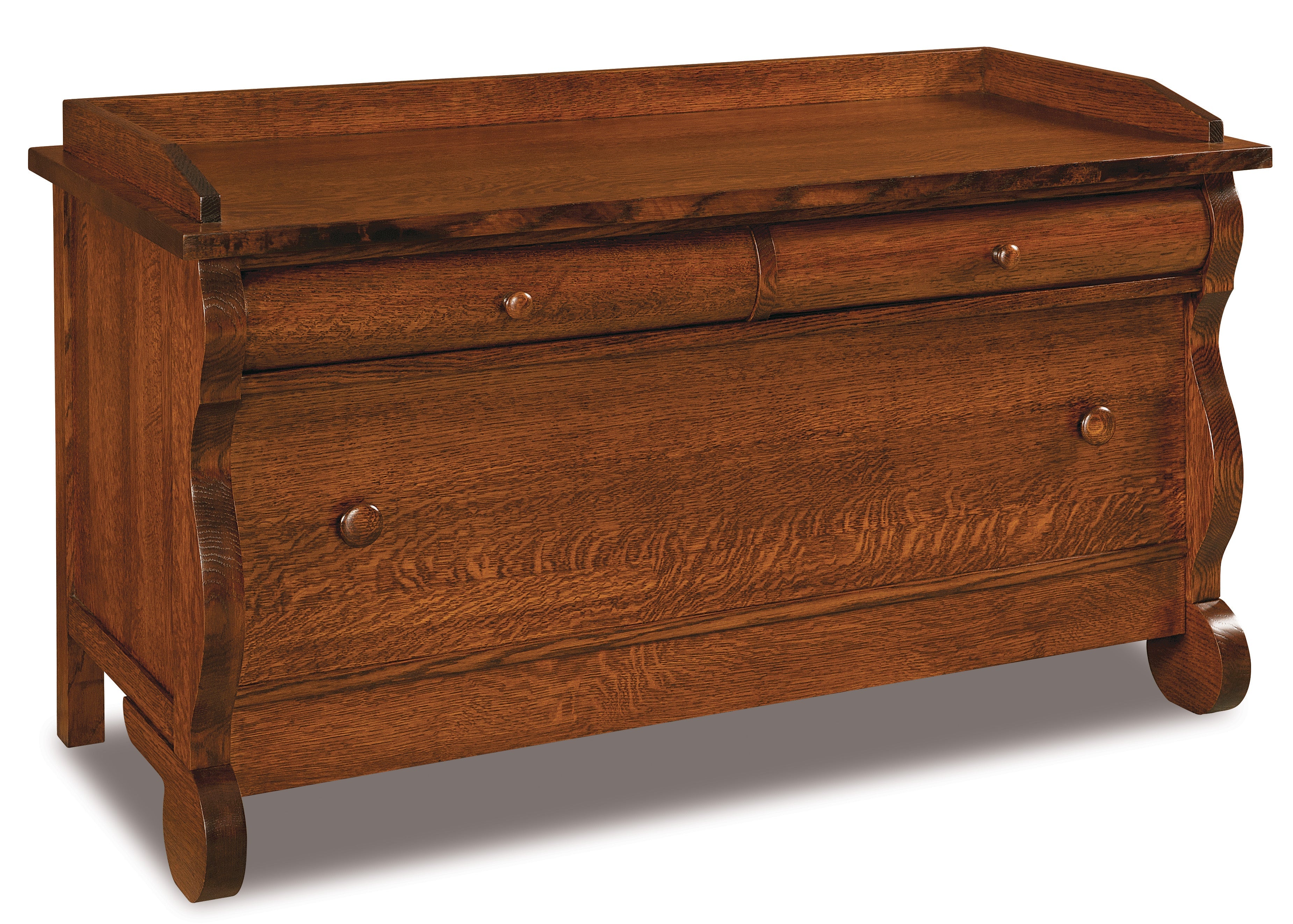 american made amish old classic sleigh blanket chest