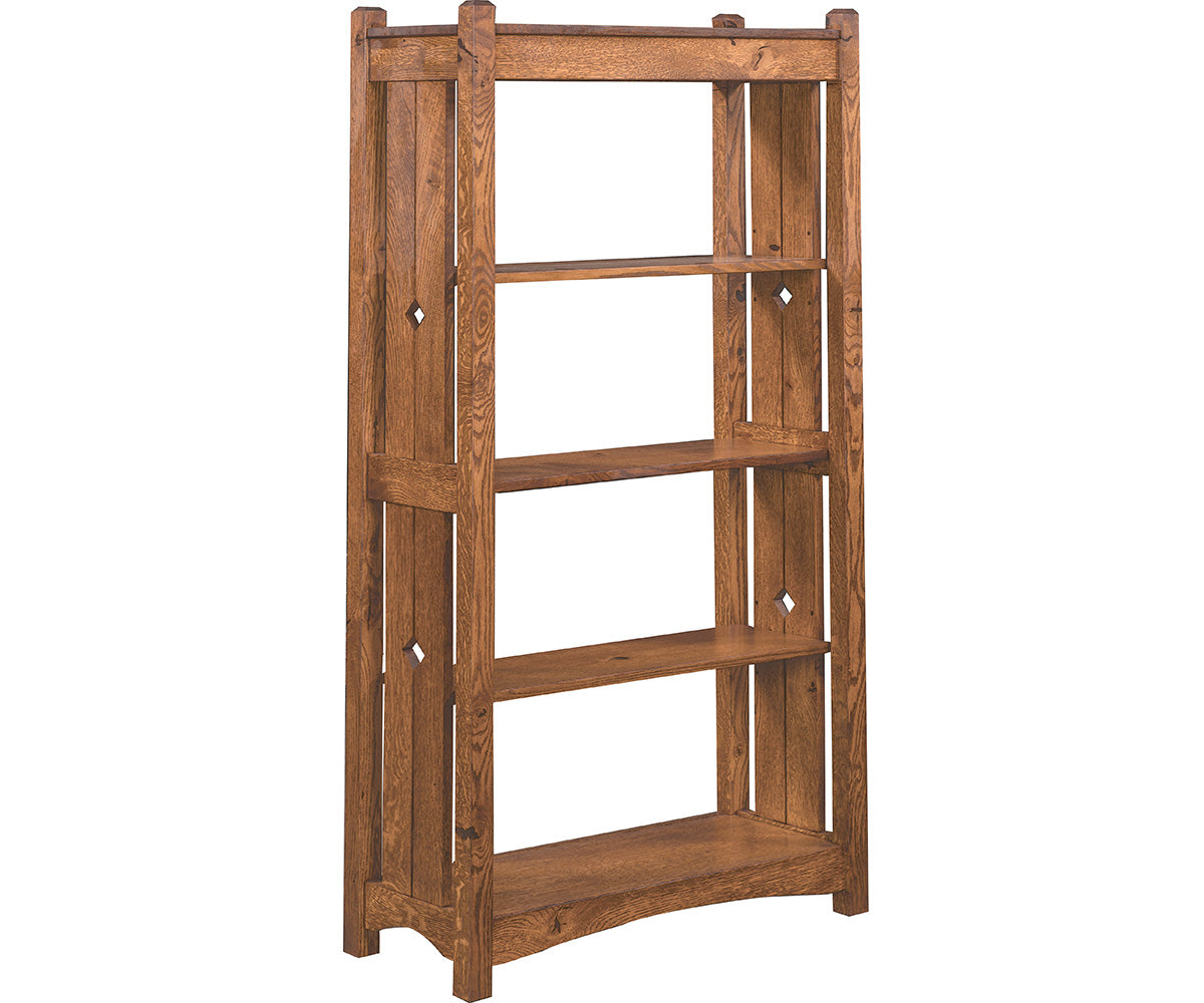 amish bookcases in oak
