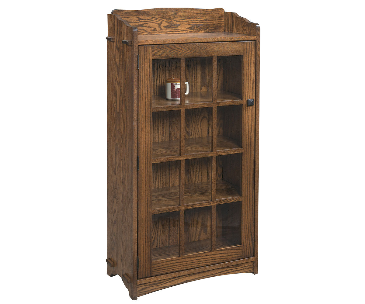 amish bookcase shown in oak