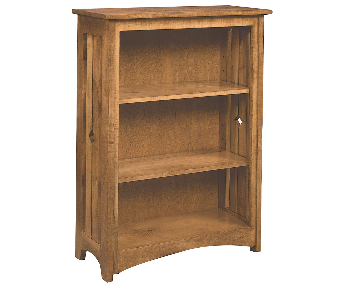 amish bookcases in oak