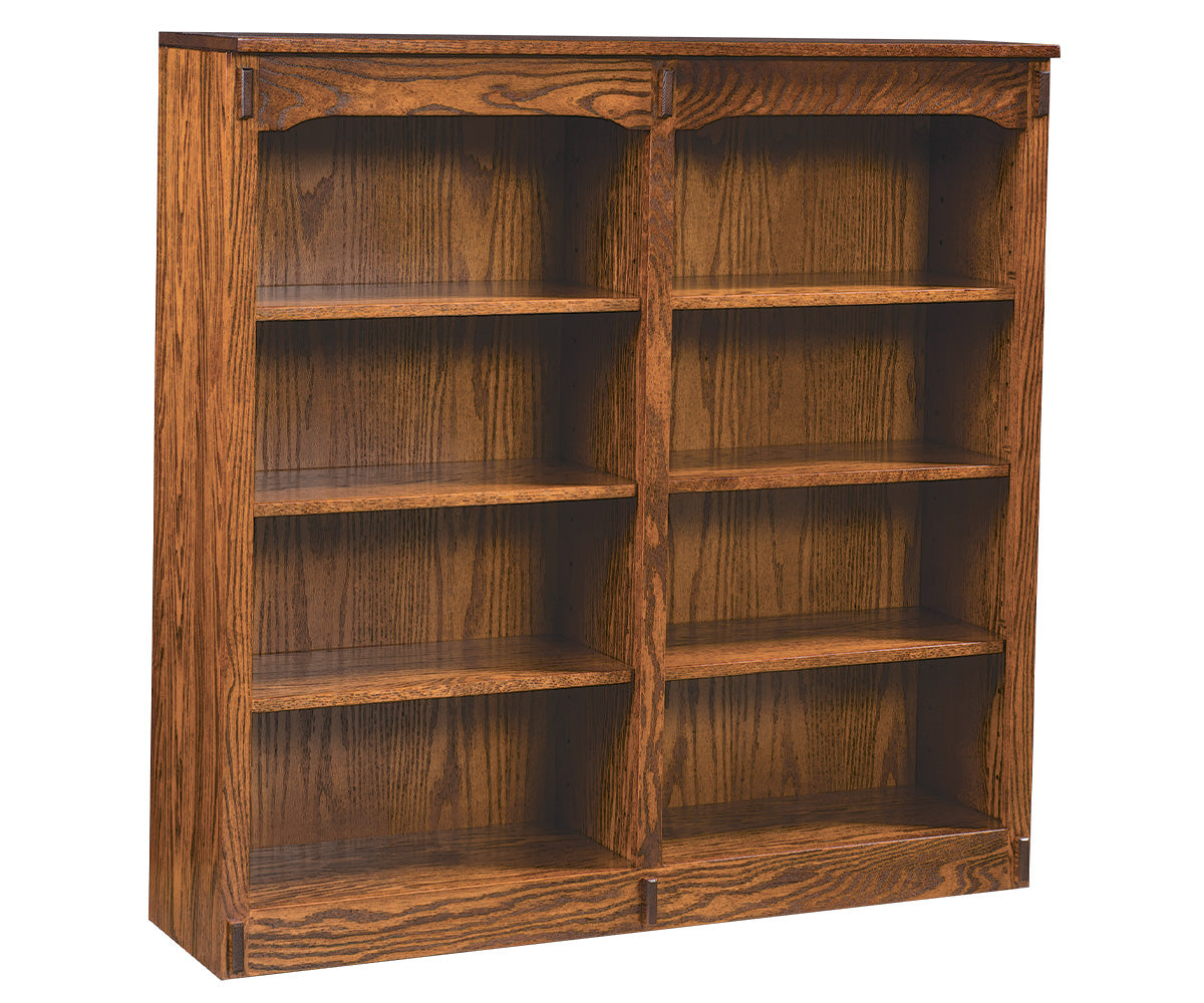 amish bookcase shown in oak