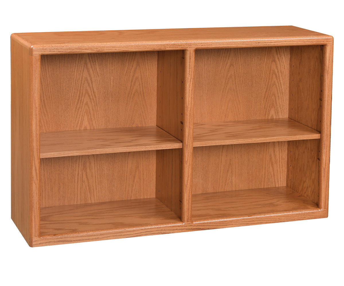 amish bookcase shown in oak