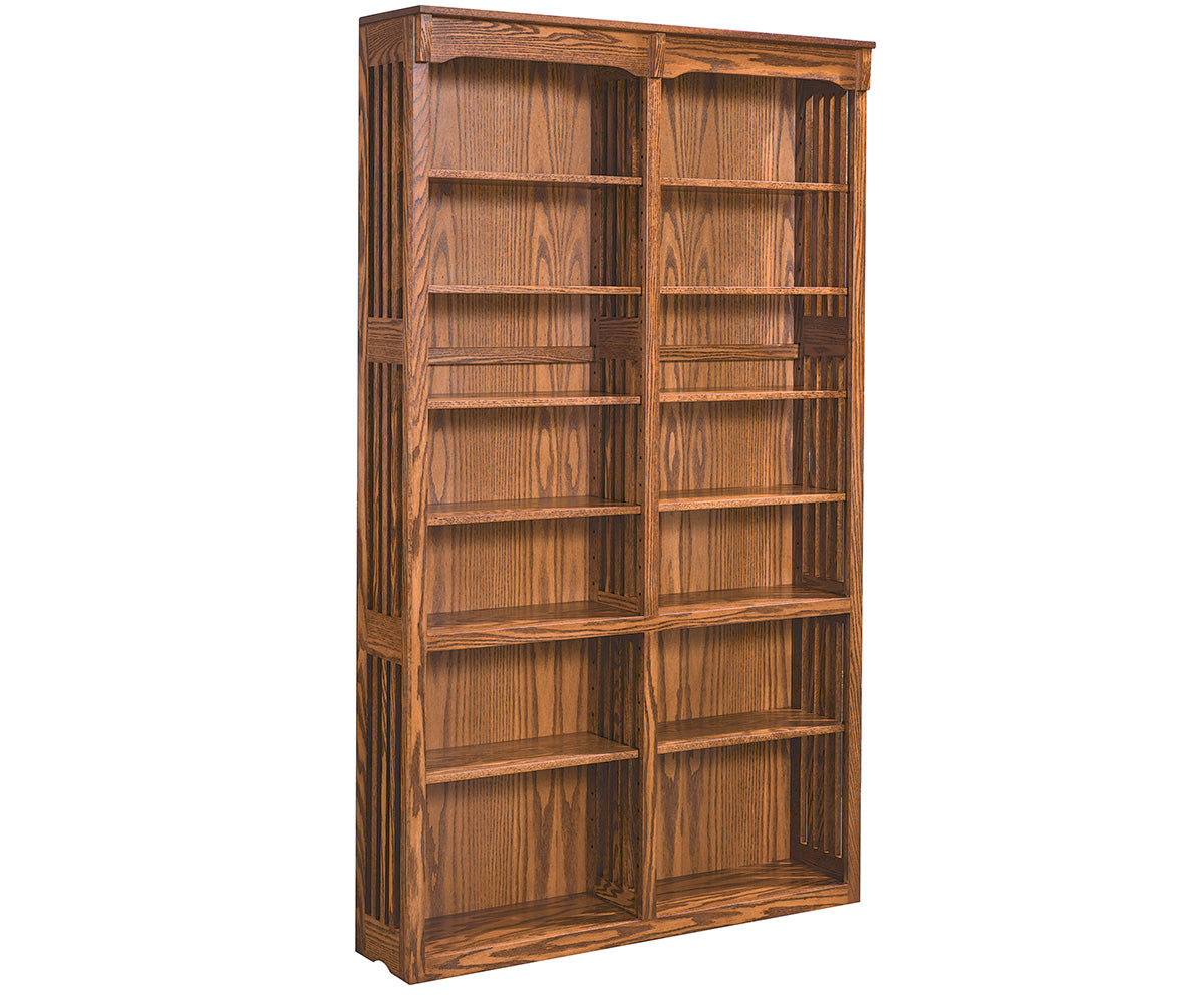 amish bookcase shown in oak