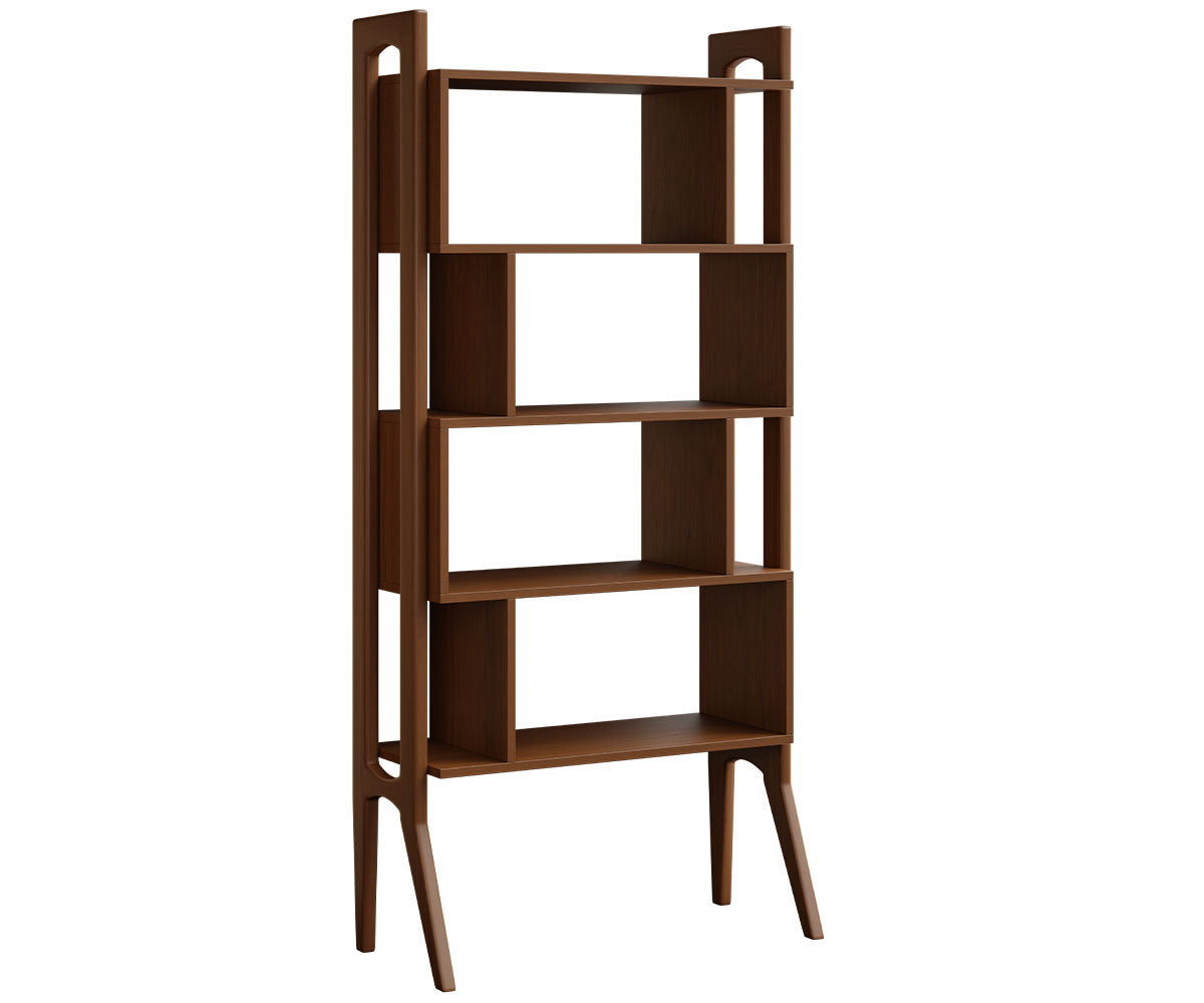 amish bookcase shown in brown maple