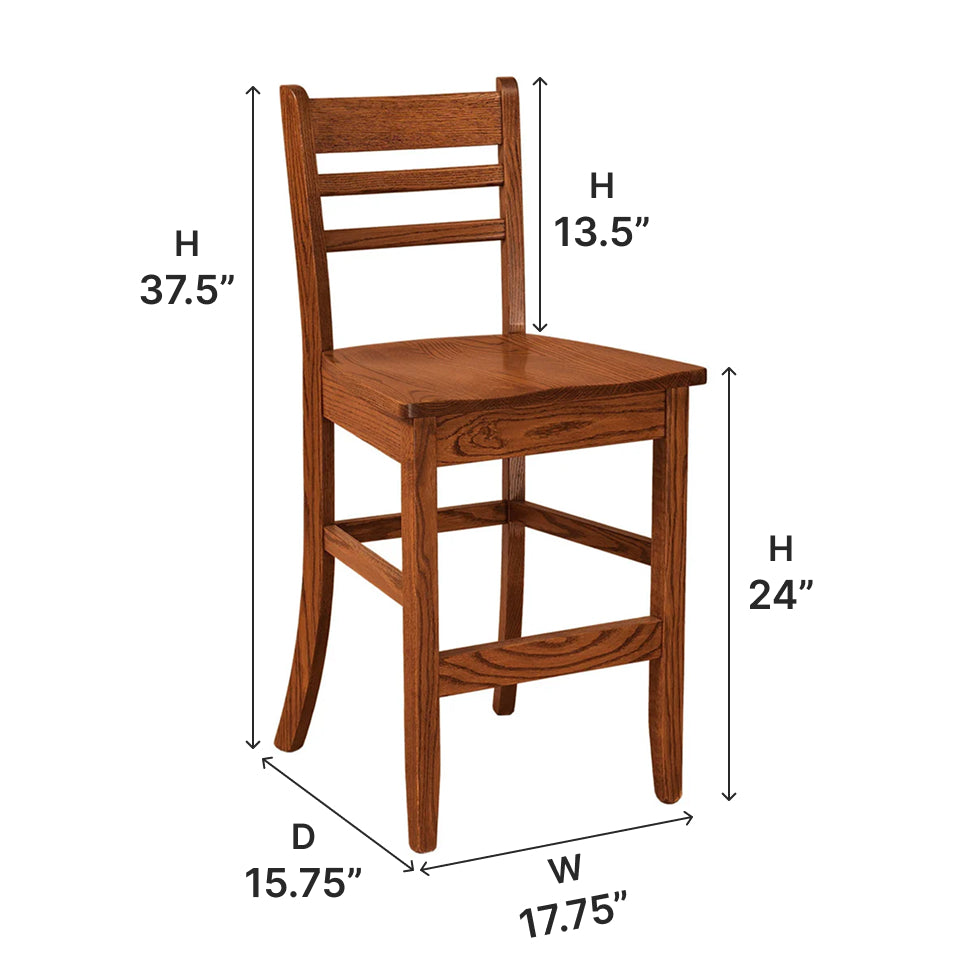 Amish Brady Bar Chair - Thumbnail 3