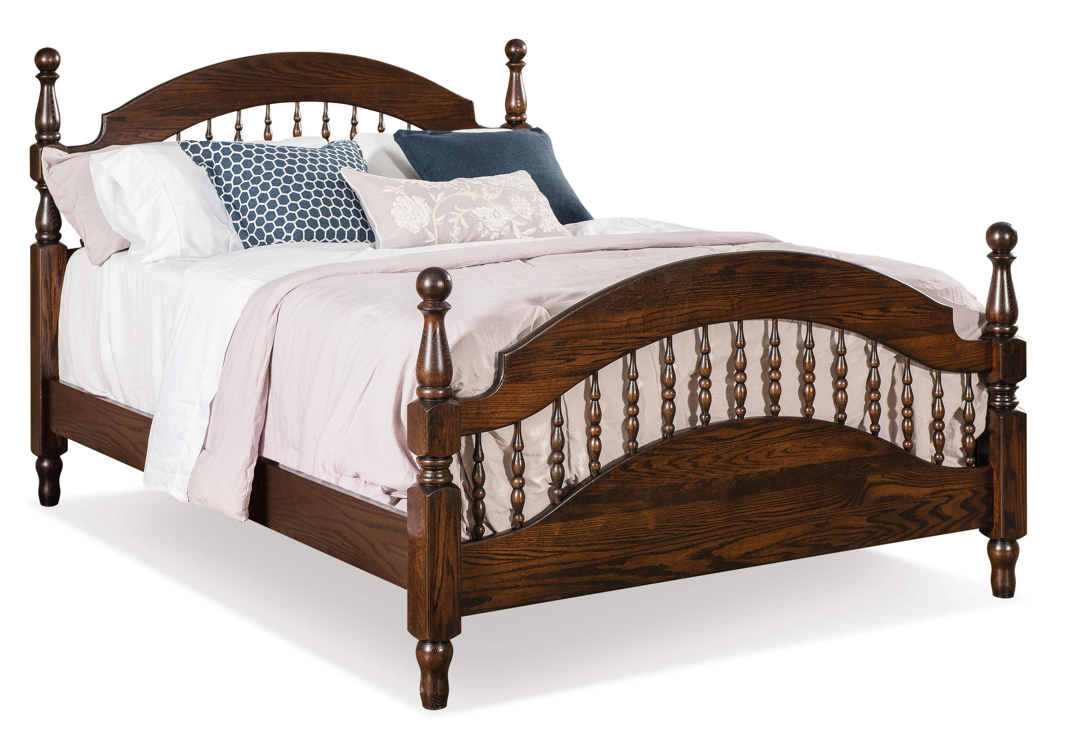 amish brentwood bed in oak with old museum stain