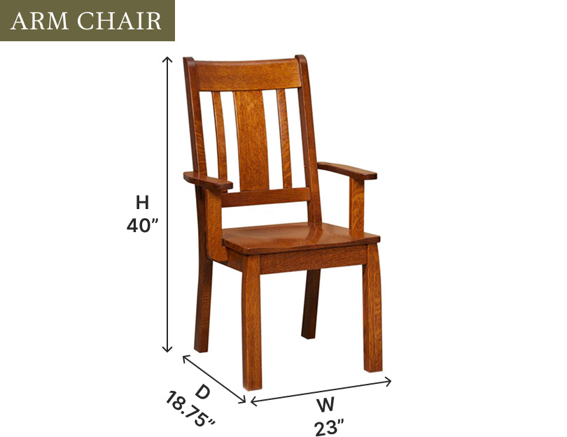 Amish Brookville Dining Chair - Thumbnail 3