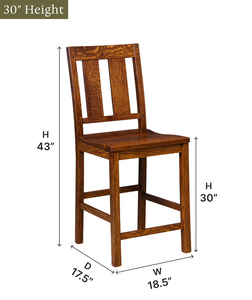 Amish Brunswick Stationary Bar Chair