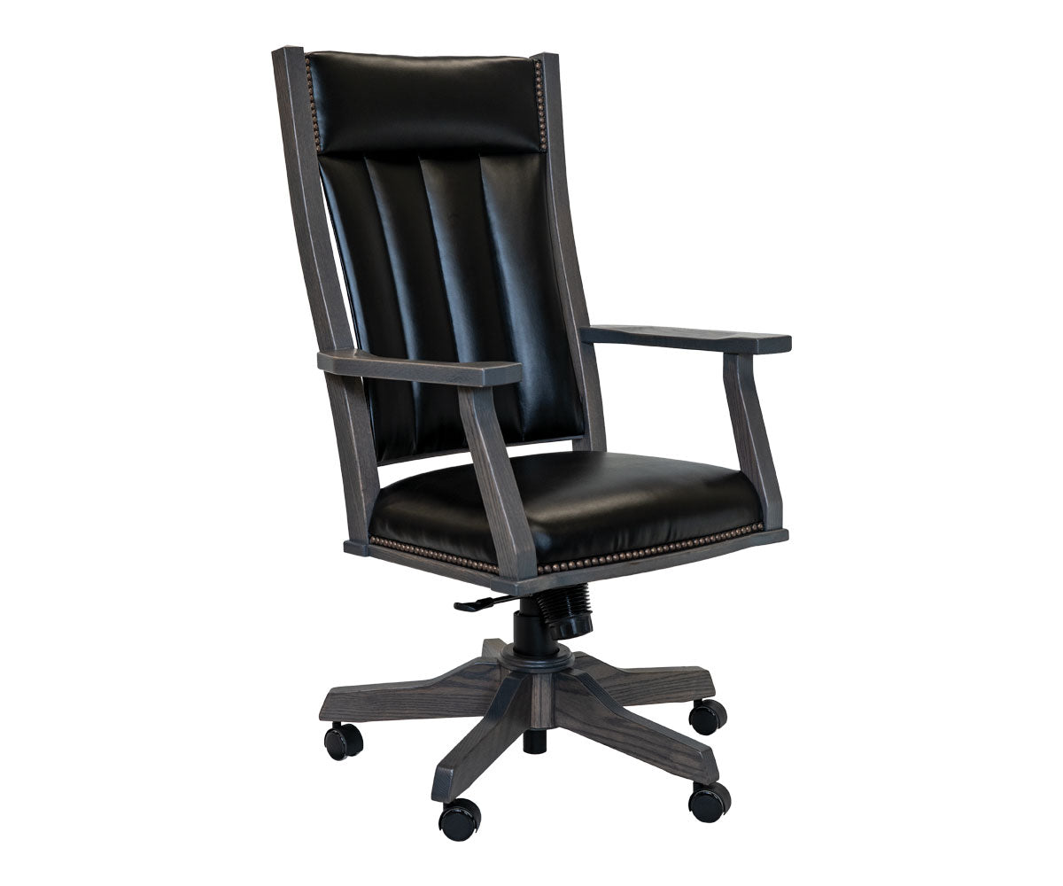 Amish Mission Office Arm Chair with Gas Lift