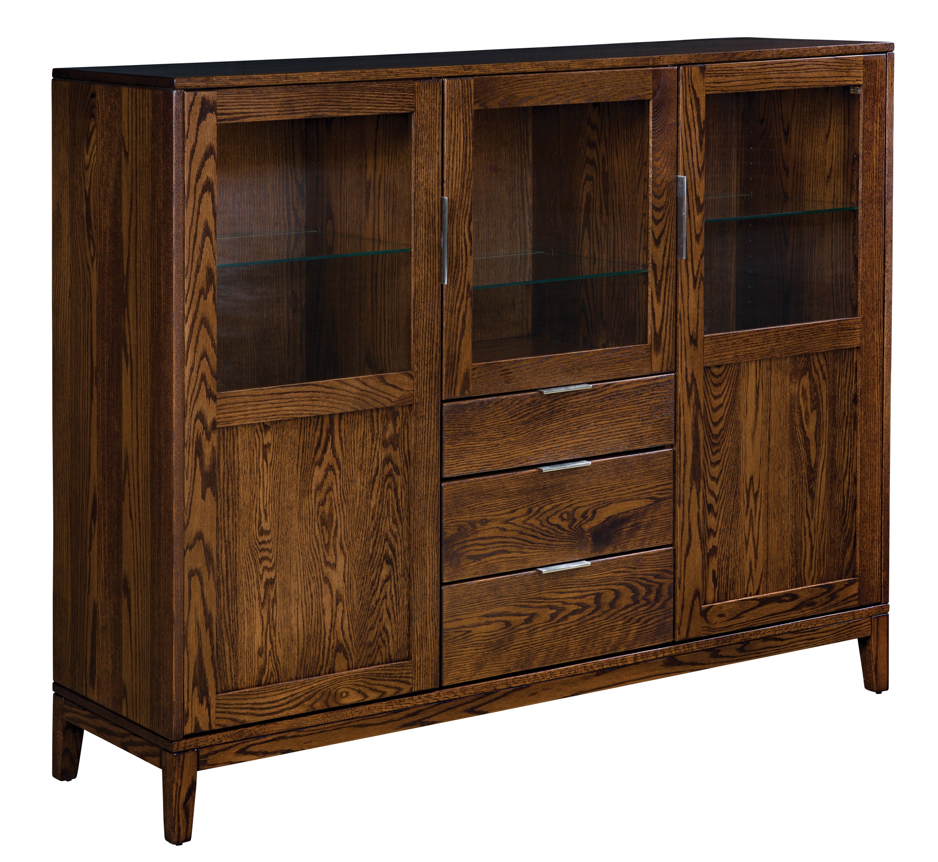 amish urbana tall three door three drawer sideboard