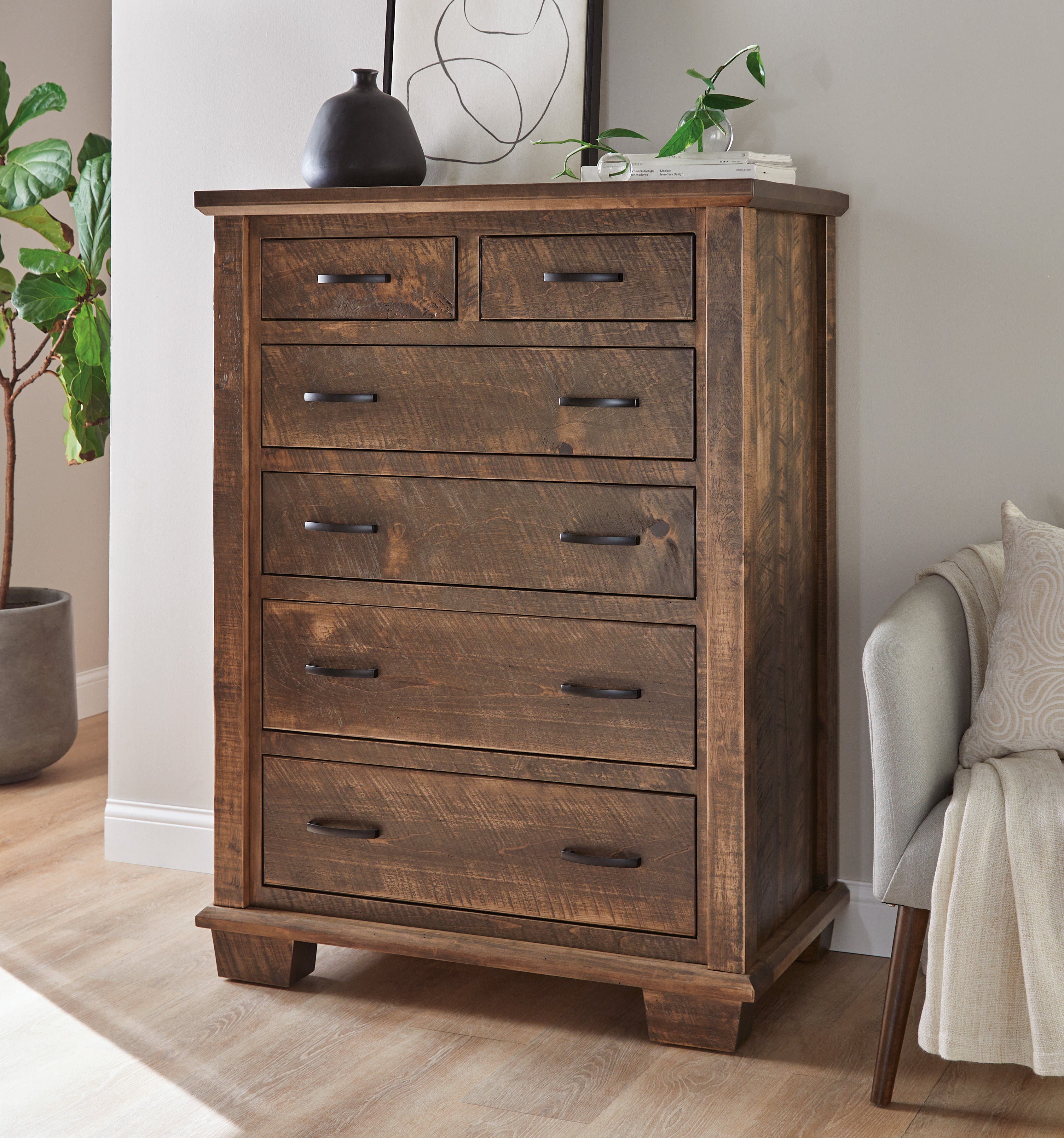 american made amish burlington six drawer chest