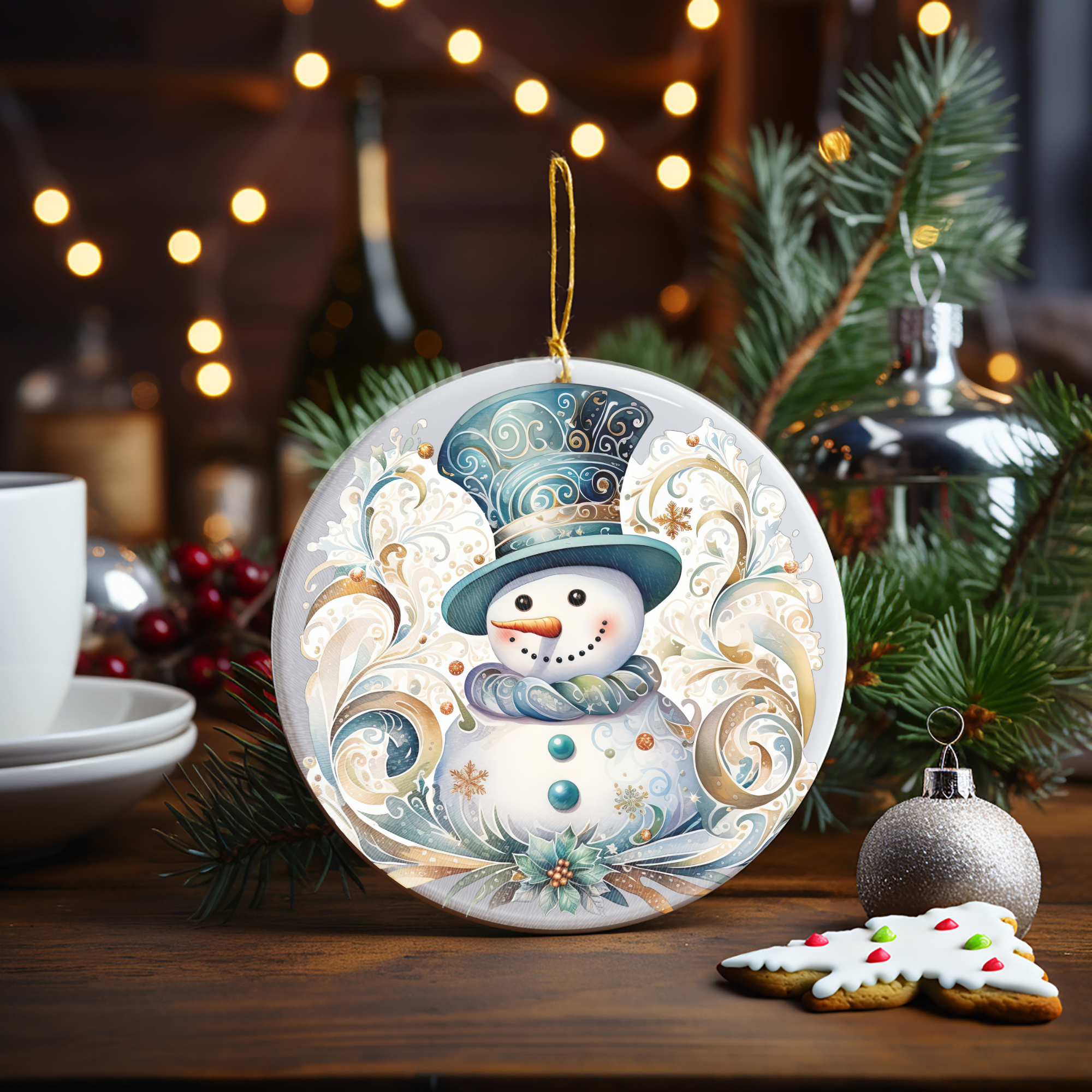 Snowman Charcuterie Tray, Glass Cutting Board