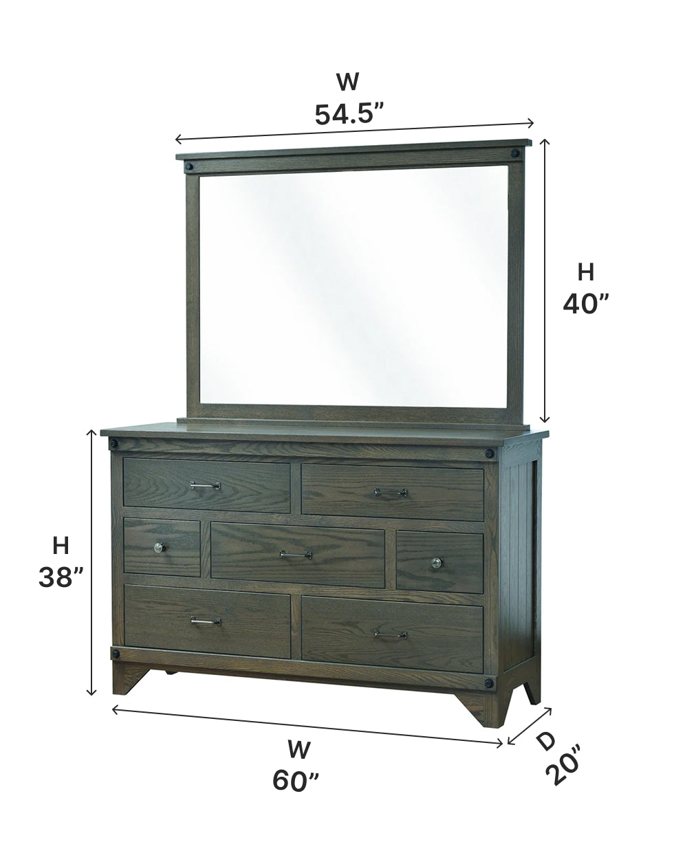 The Amish House Cambridge Dresser - Thumbnail 2