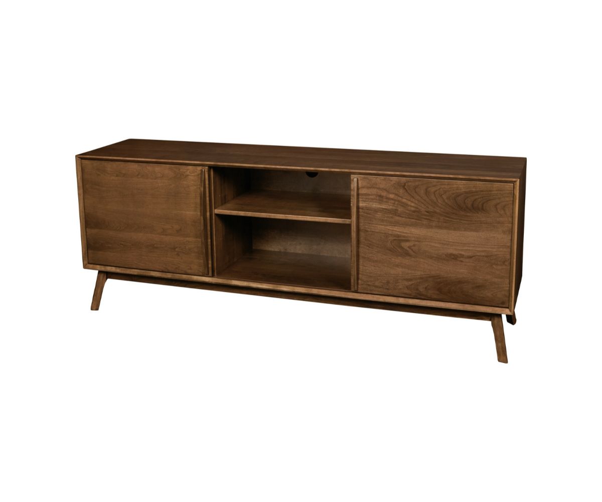 Amish Cambridge Tv Stand with Two Sliding Door