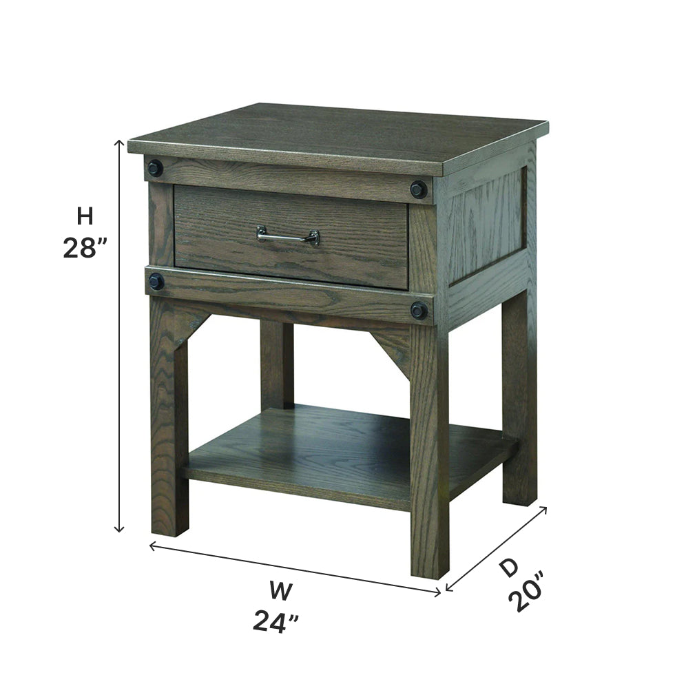 Amish Cambridge One Drawer Nightstand