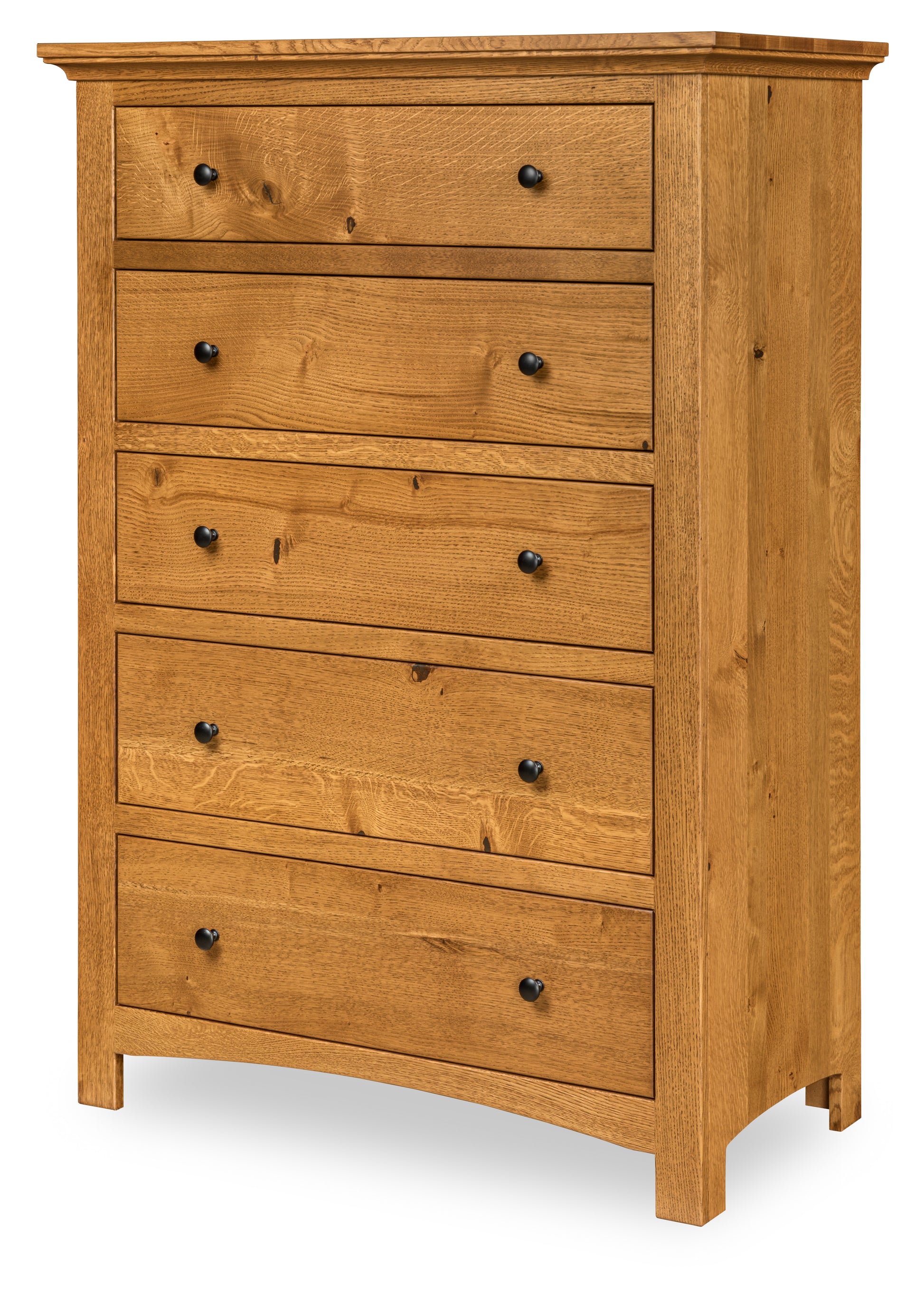 camden dresser in rustic quartersawn wood with medium walnut stain