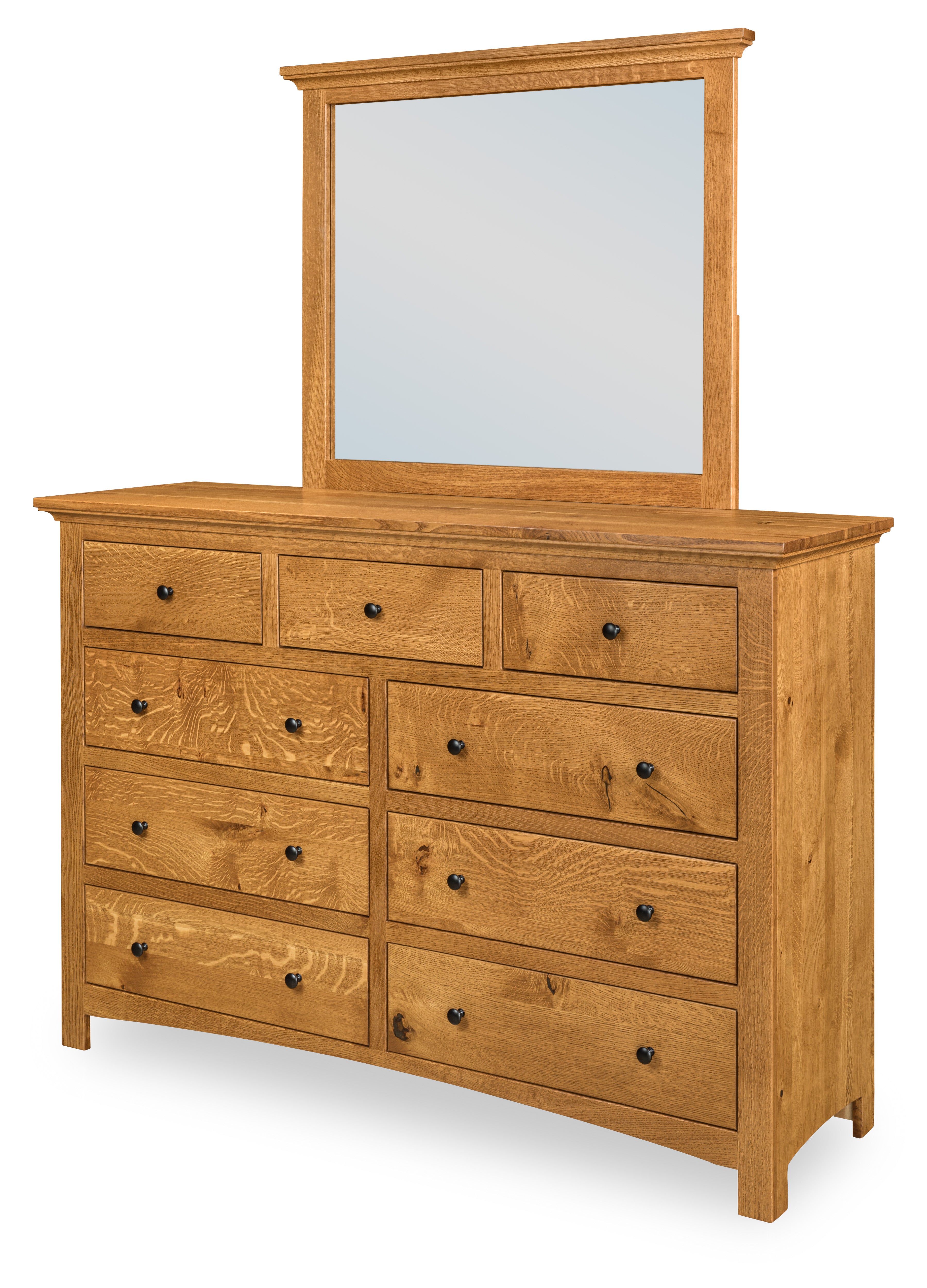 camden tall dresser in rustic quartersawn wood with medium walnut stain
