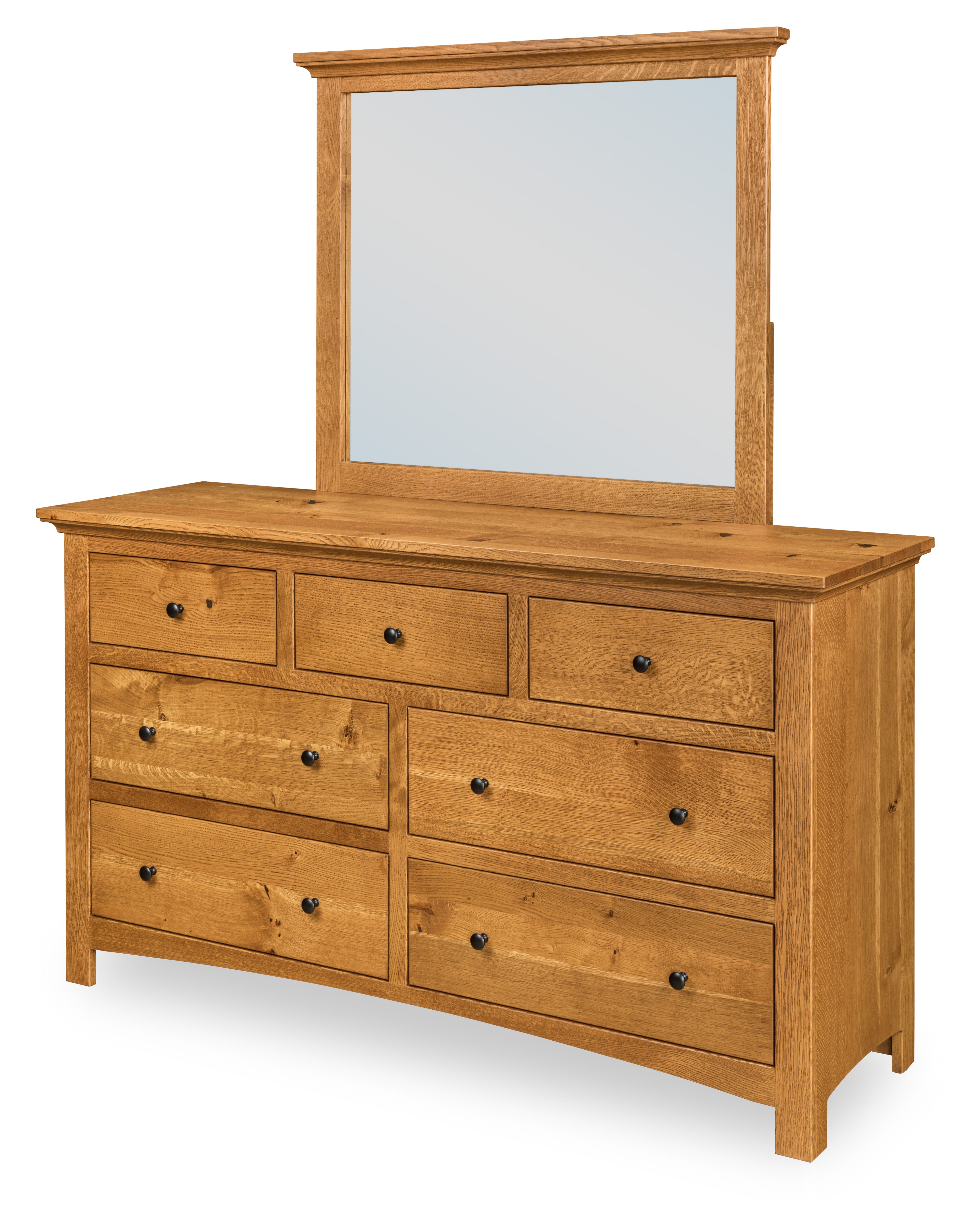 camden dresser in rustic quartersawn wood with medium walnut stain