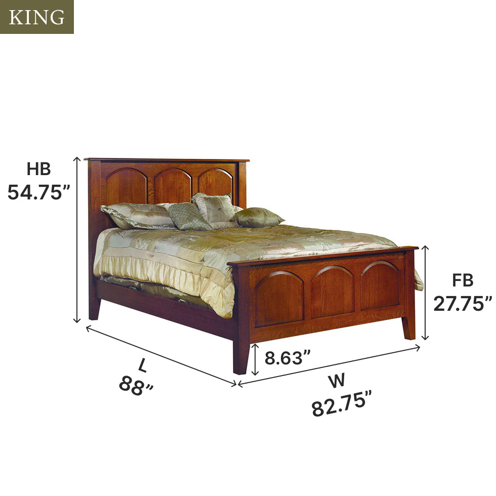 Amish Carlisle Shaker Bed - Thumbnail 2