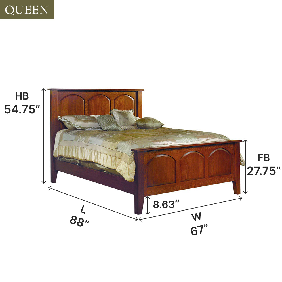 Amish Carlisle Shaker Bed