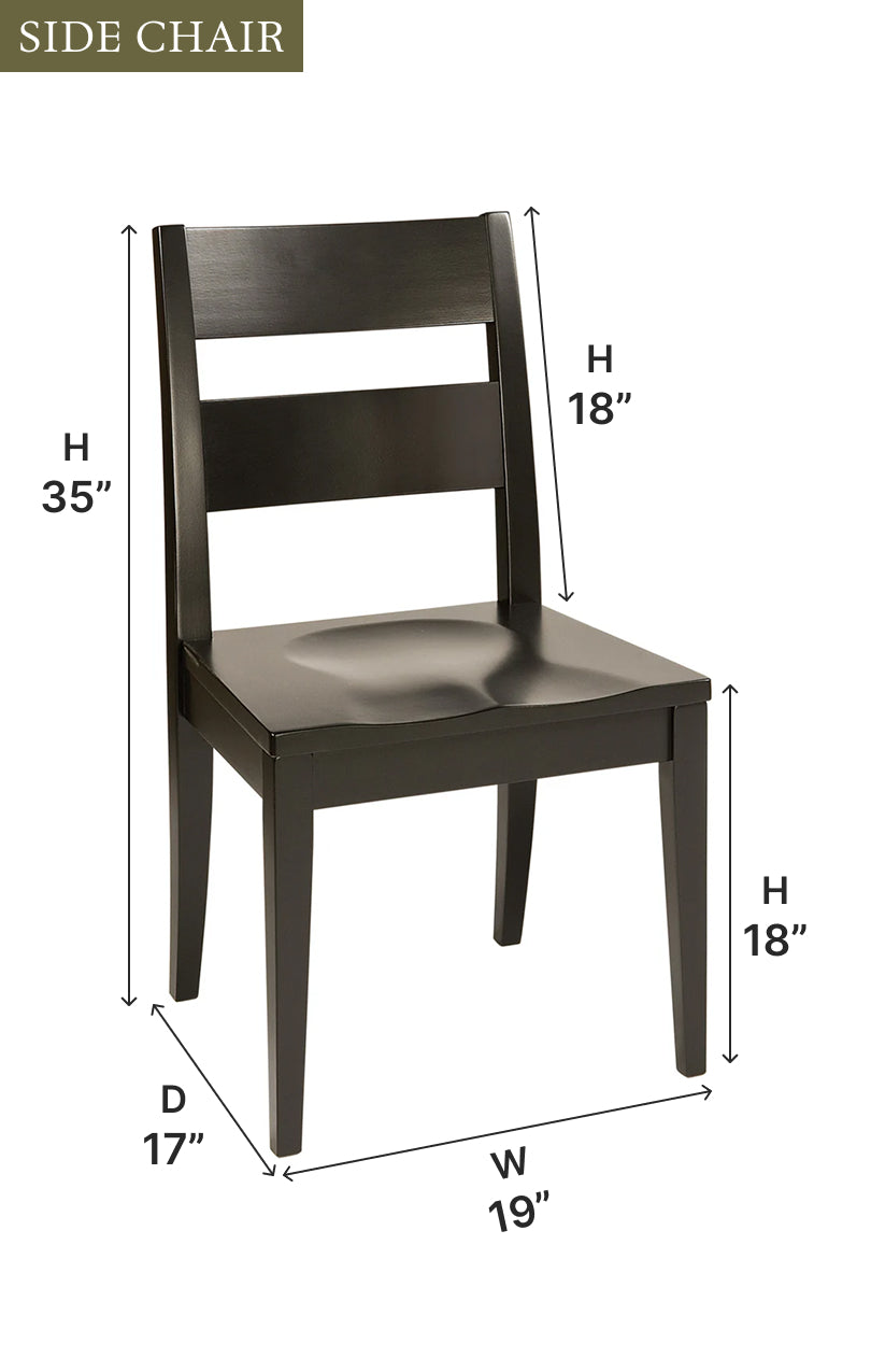 Amish Carson Solid Wood Dining Chair-Dining Chair-The Amish House