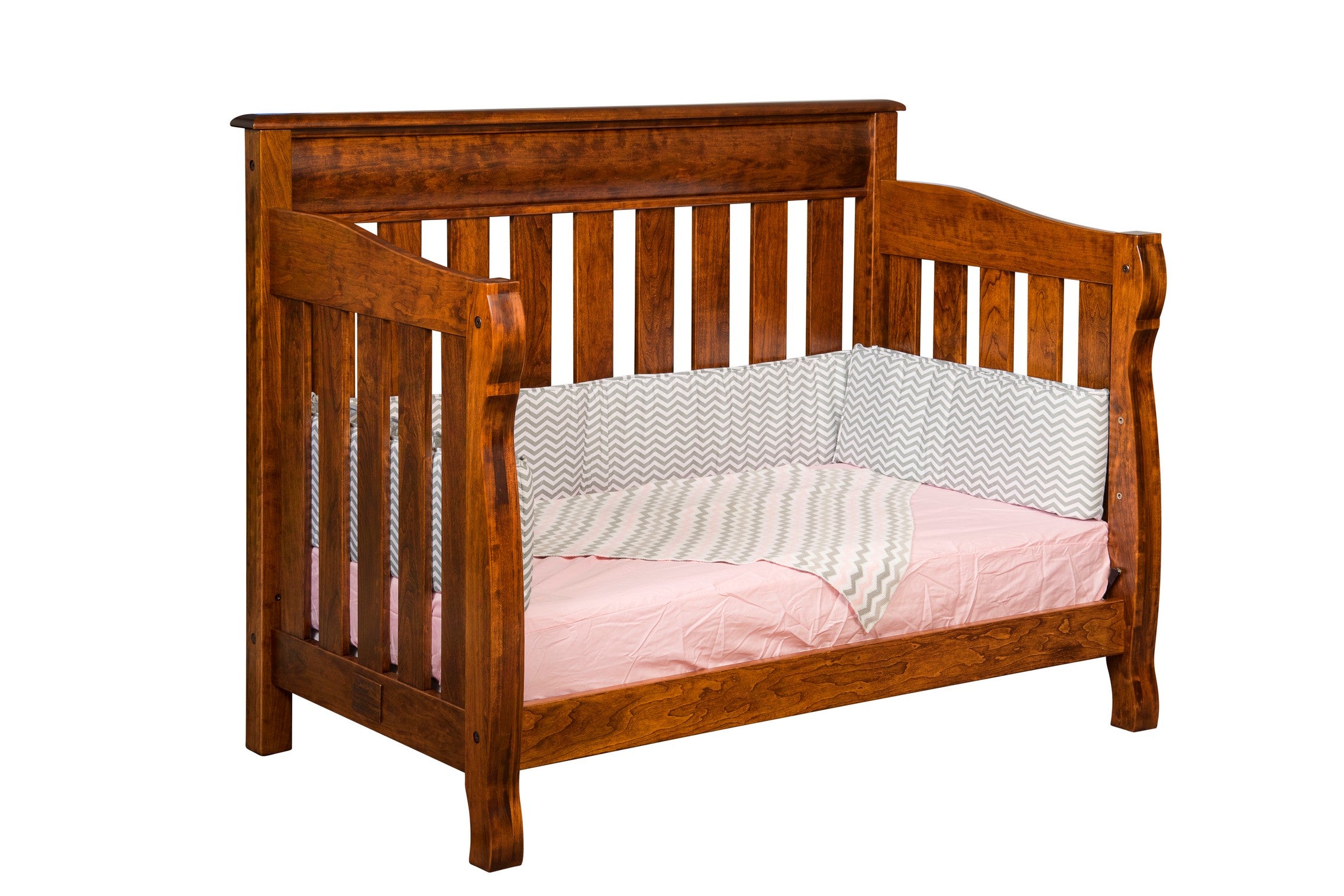 castlebury toddler bed  in sap cherry with michael's cherry low sheen stain