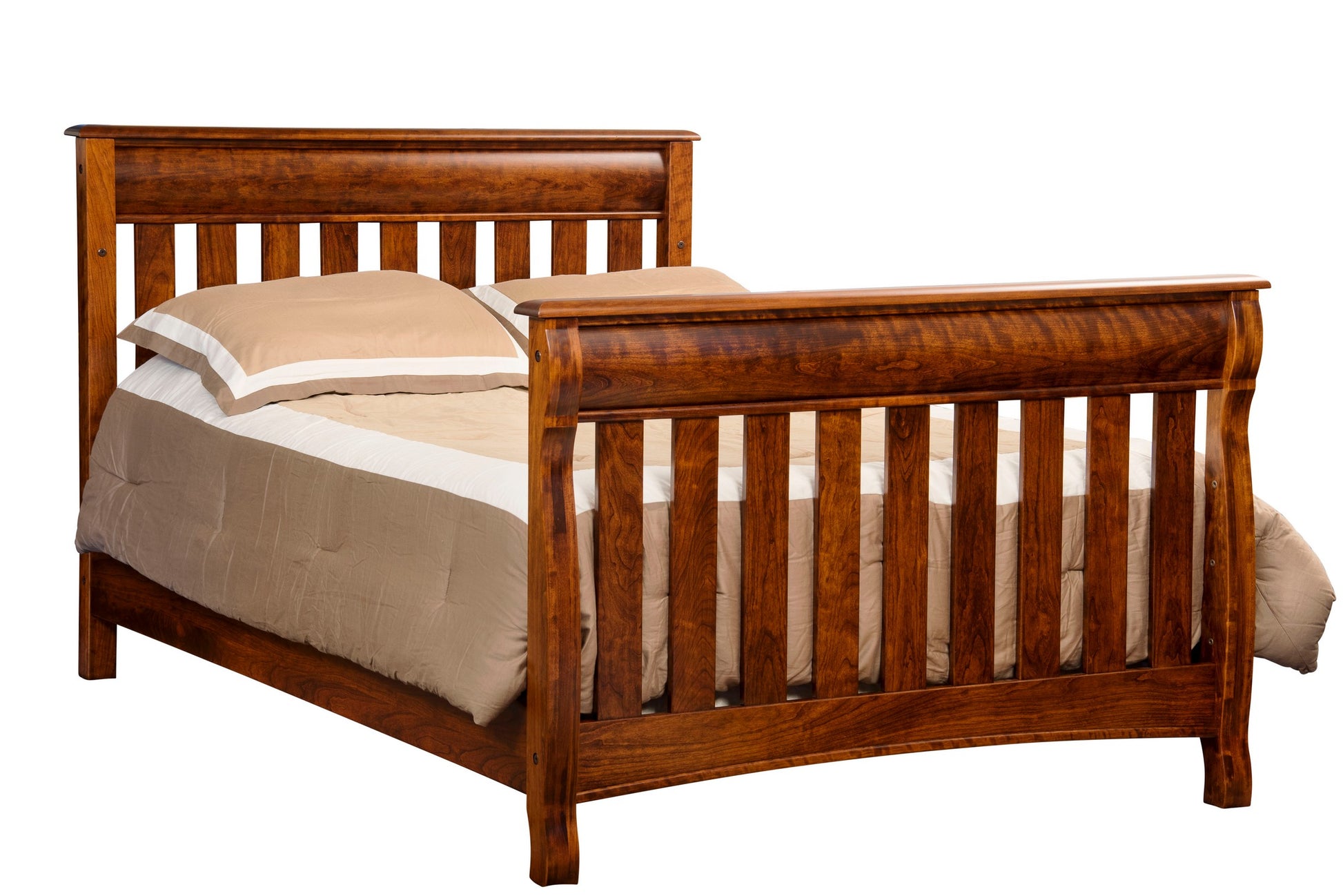 castlebury double bed in sap cherry with michael's cherry low sheen stain