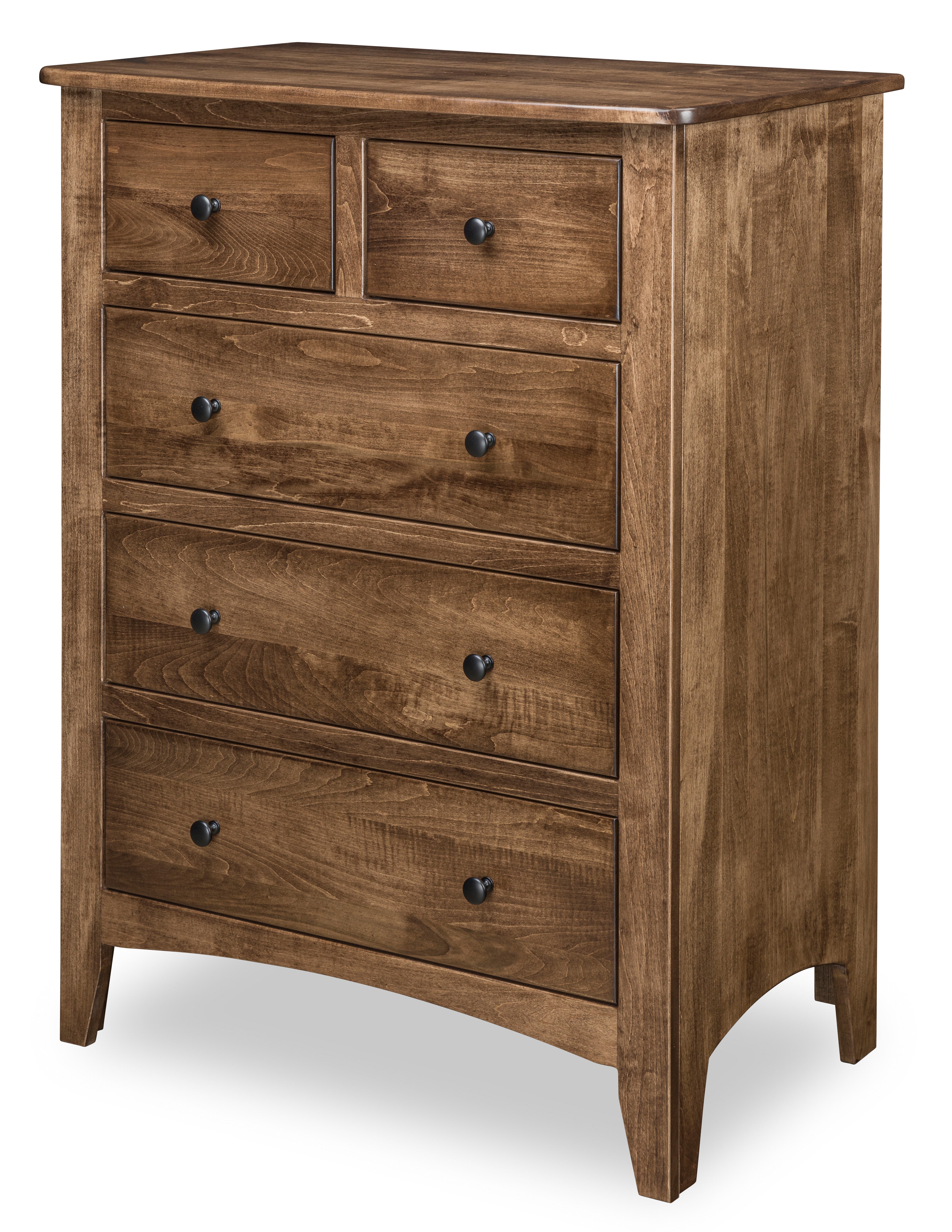 celina small chest in brown maple wood with almond stain