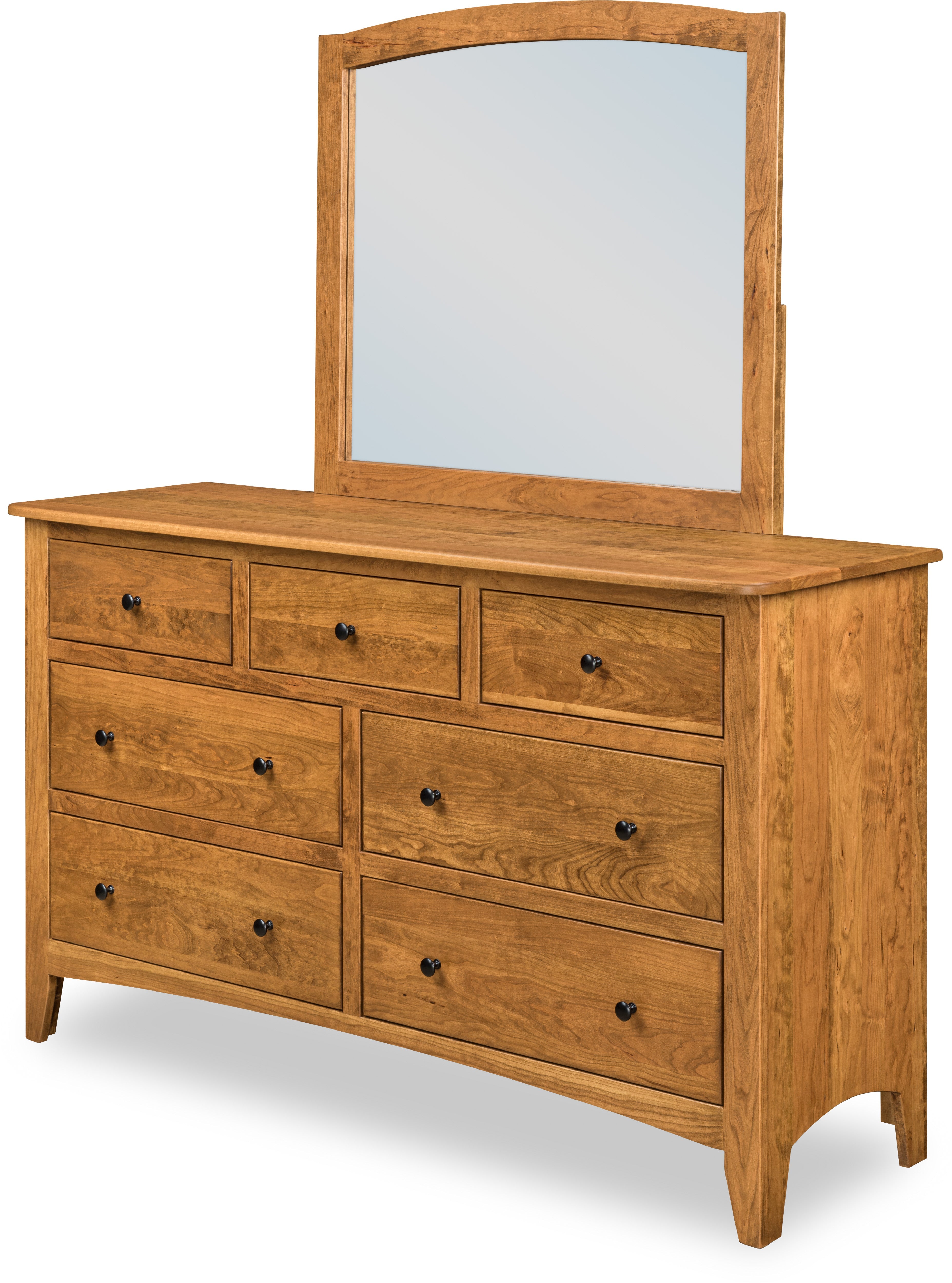 celina standard dresser in sap cherry wood with medium walnut stain