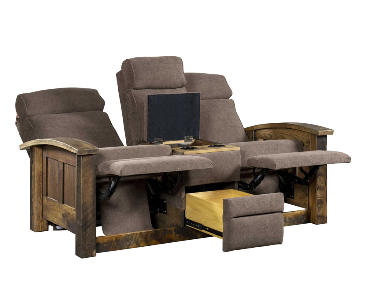 Amish 1030 Series Kimbolton Center Console Love Seat Recliner