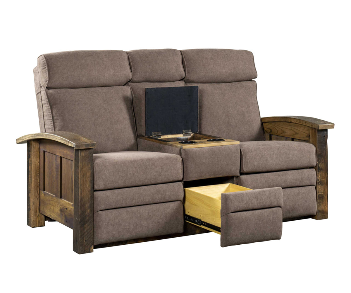 Amish 1030 Series Kimbolton Center Console Love Seat Recliner