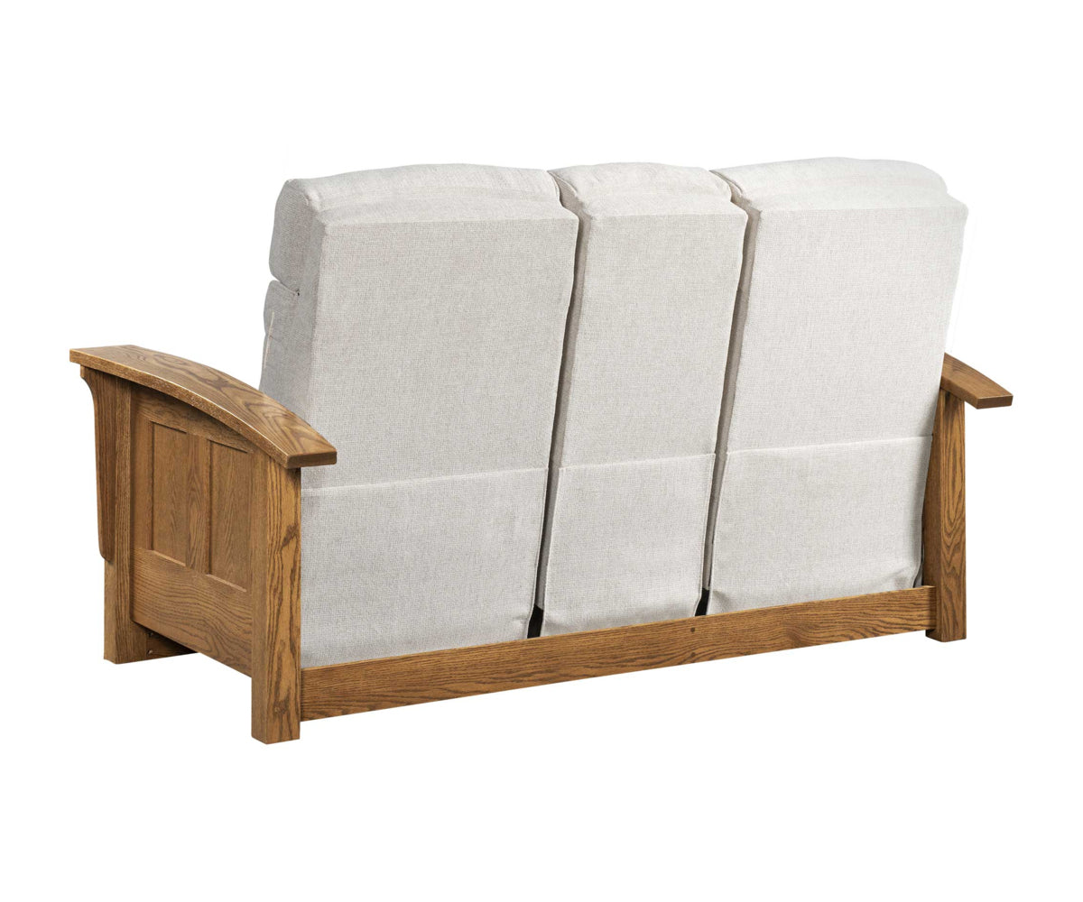 Amish 1600 Series Shaker Center Console Love Seat Recliner-Recliner-The Amish House