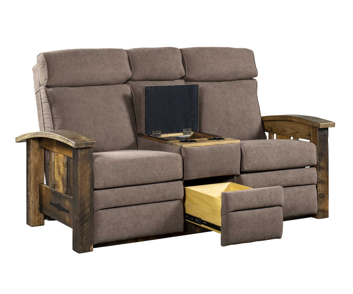 Amish 1050 Series Tiverton Center Console Love Seat Recliner-Recliner-The Amish House