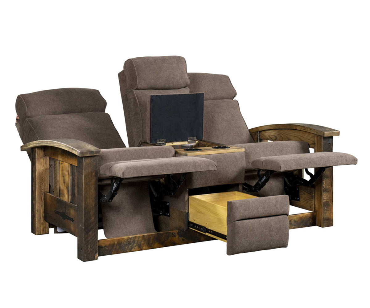 Amish 1050 Series Tiverton Center Console Love Seat Recliner-Recliner-The Amish House