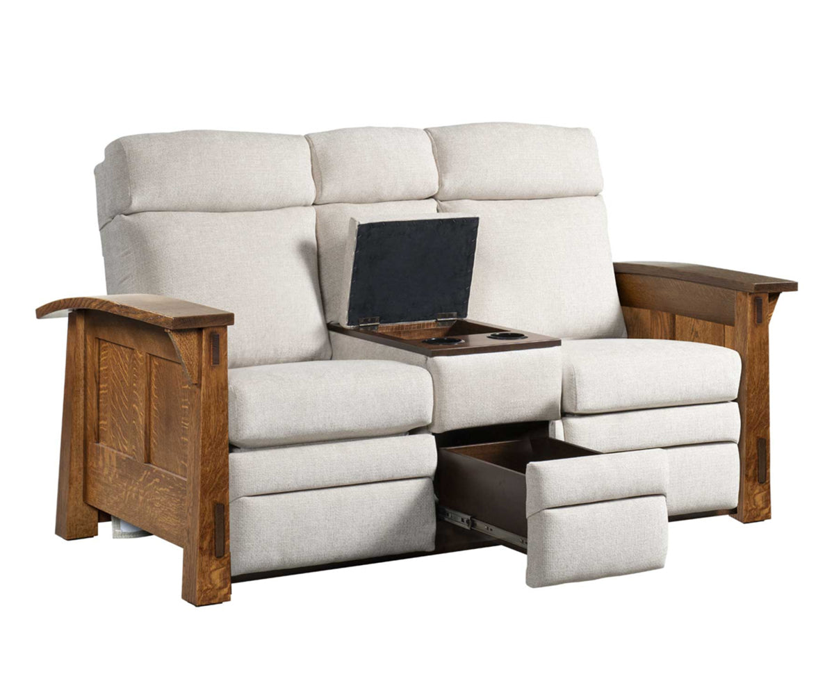 Amish 5600 Series OLDE Shaker Center Console Love Seat-Love Seat-The Amish House