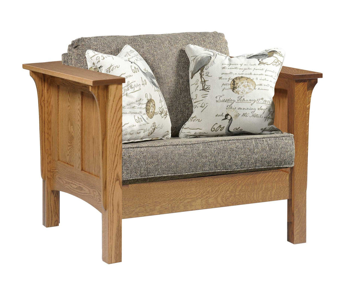 Amish 1600 Series Shaker Chair With Reversible Cushions-Chair-The Amish House
