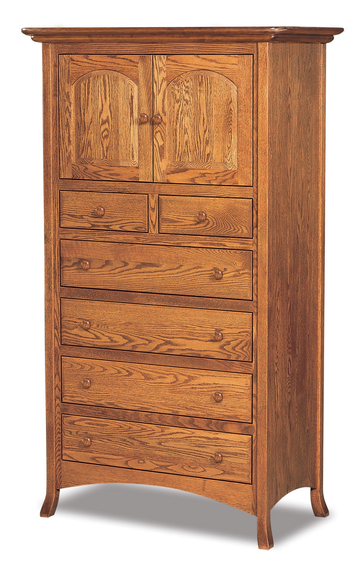 Amish Carlisle Six Drawer Two Door Chest Armoire