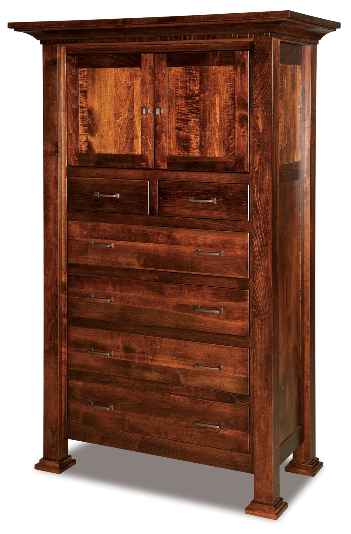 amish empire six drawer two door chest armoire 