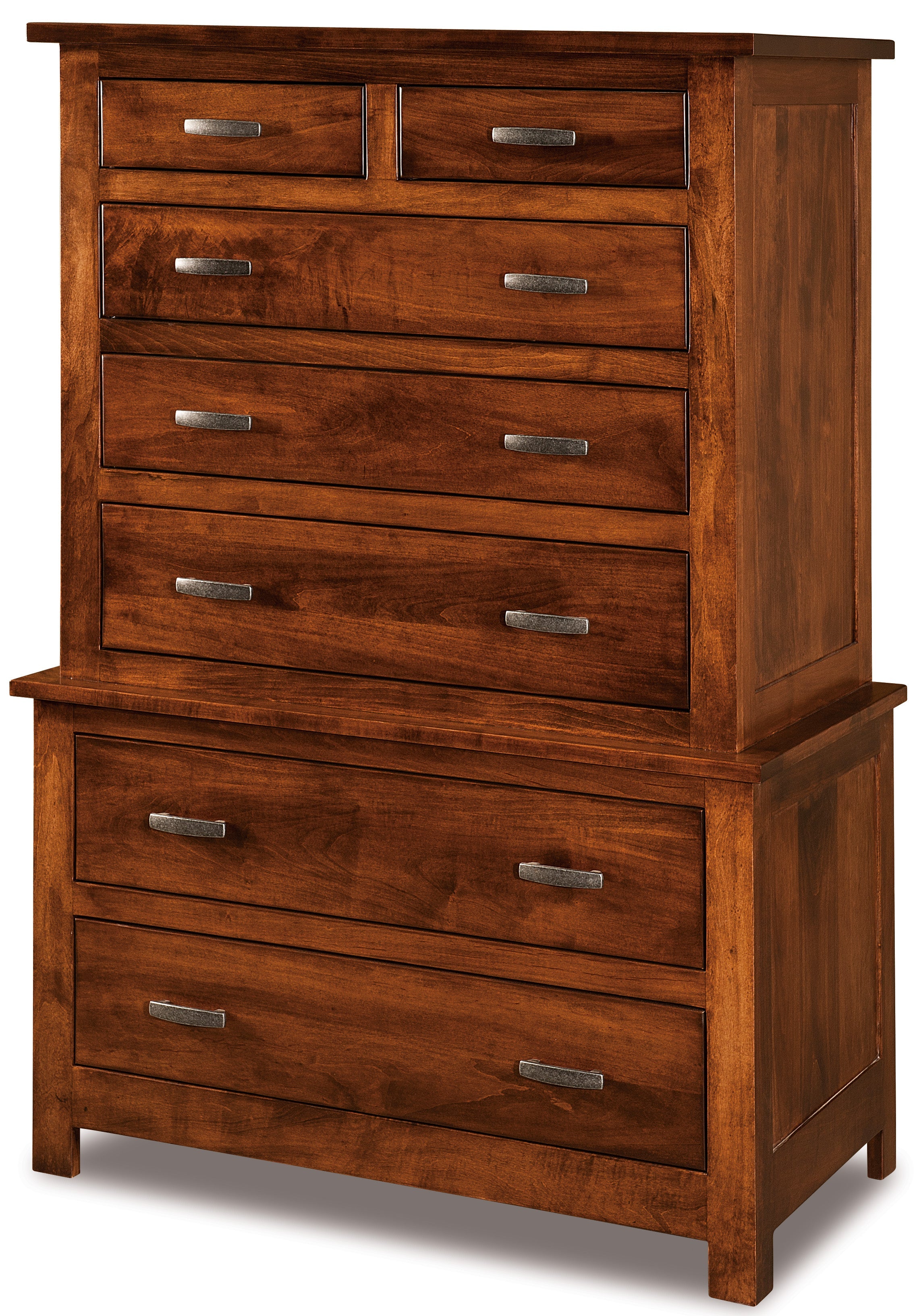 Amish Flush Mission Seven Drawer Chest